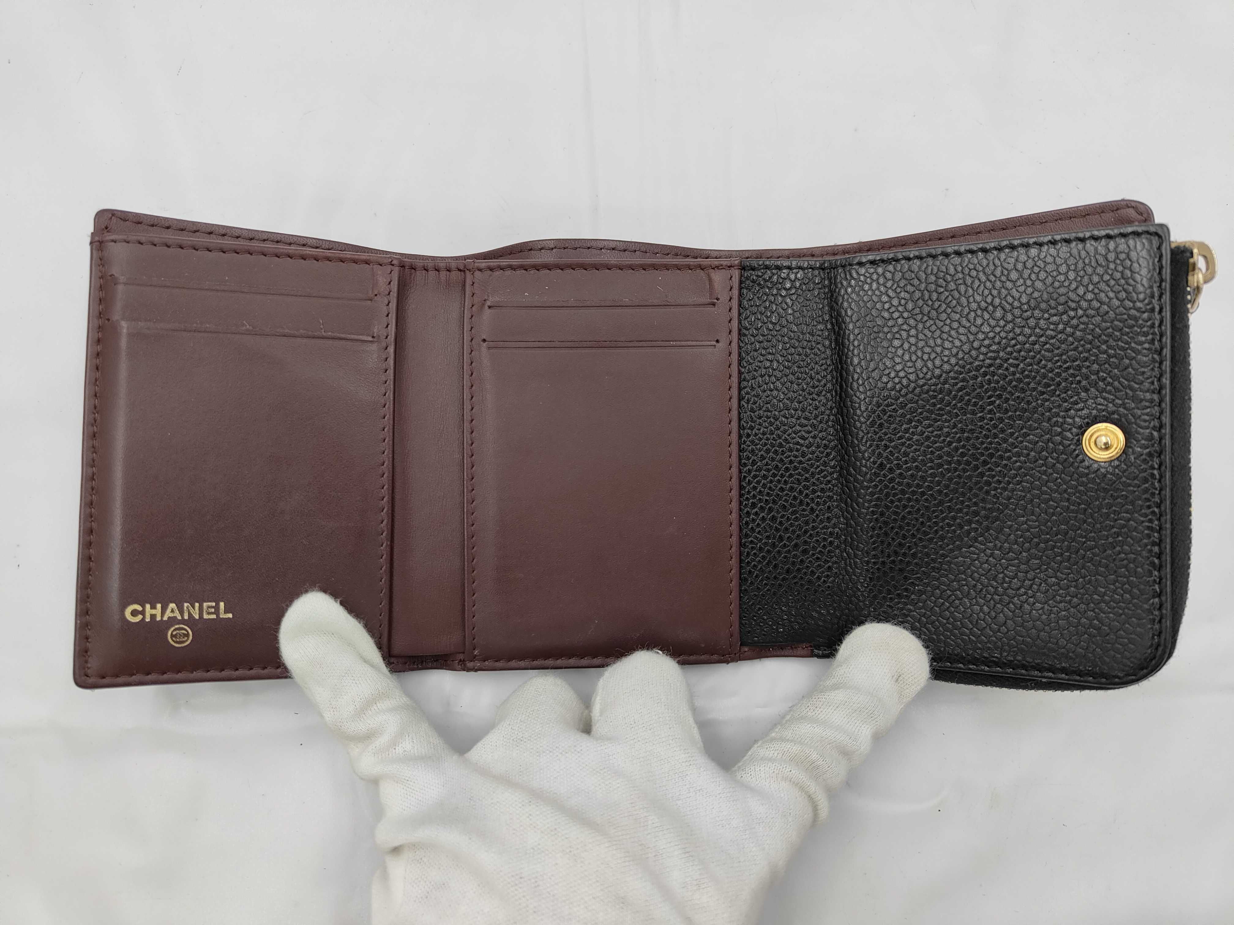 Compact Wallet, Caviar Leather — view 6