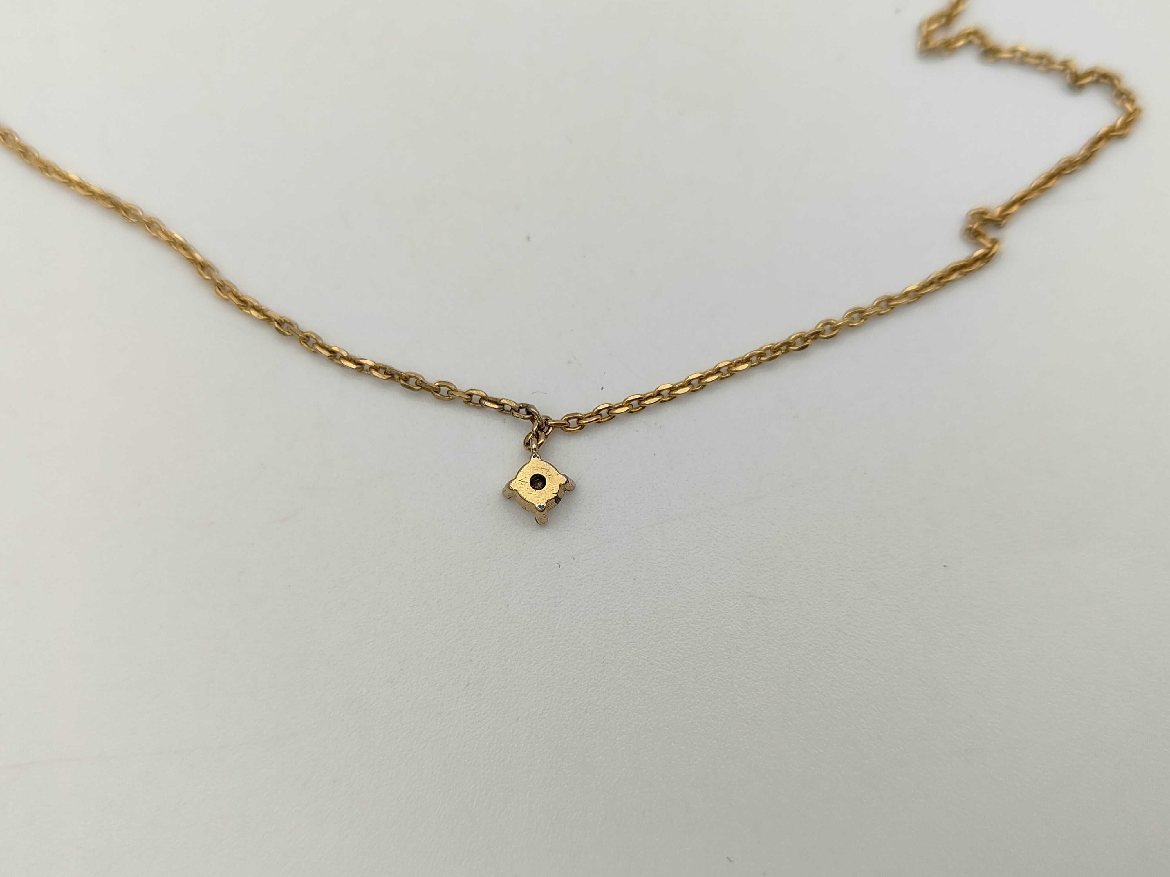 Necklace with Rhinestones and LV Circle Logo — view 2
