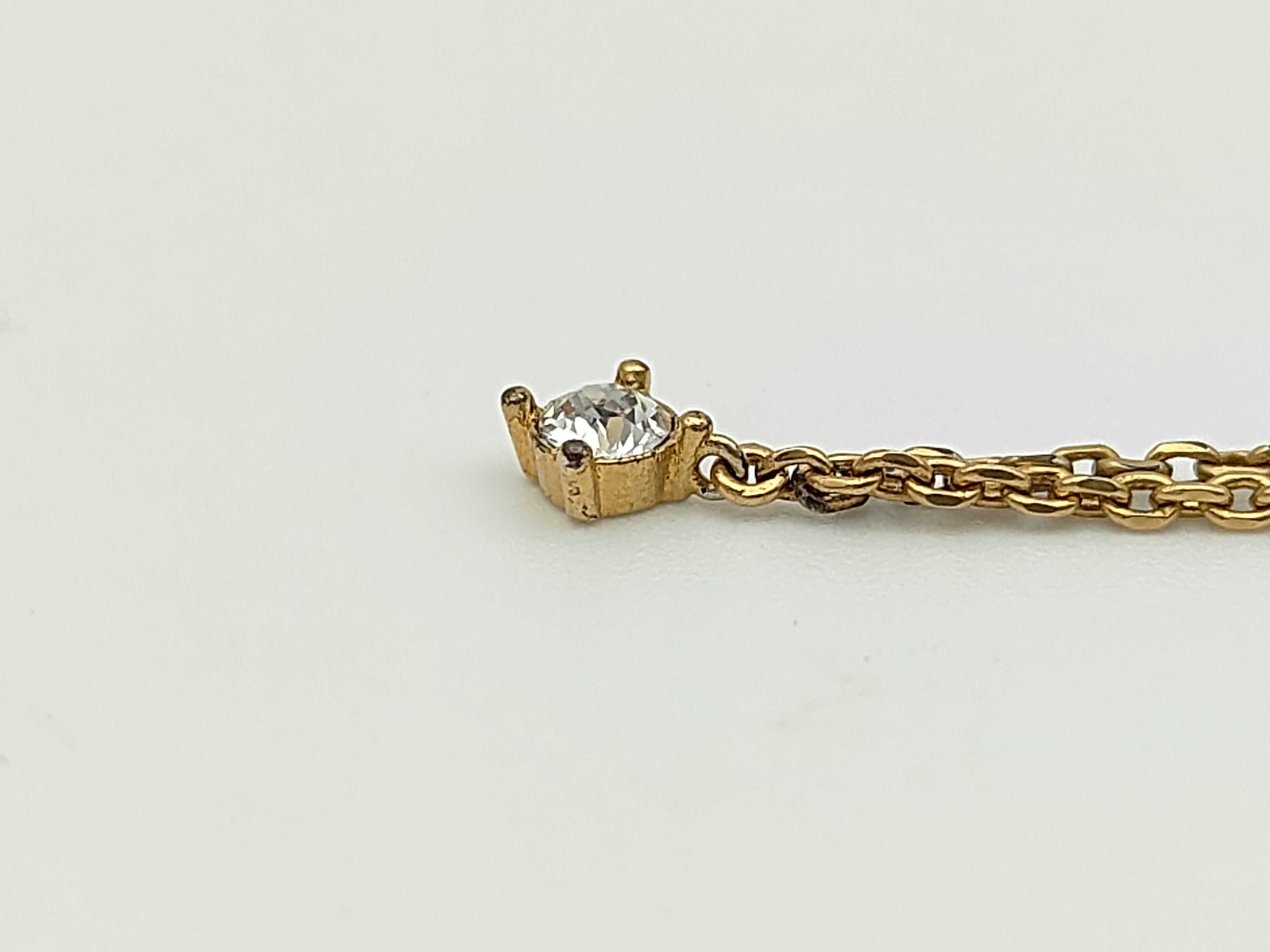 Necklace with Rhinestones and LV Circle Logo — view 3