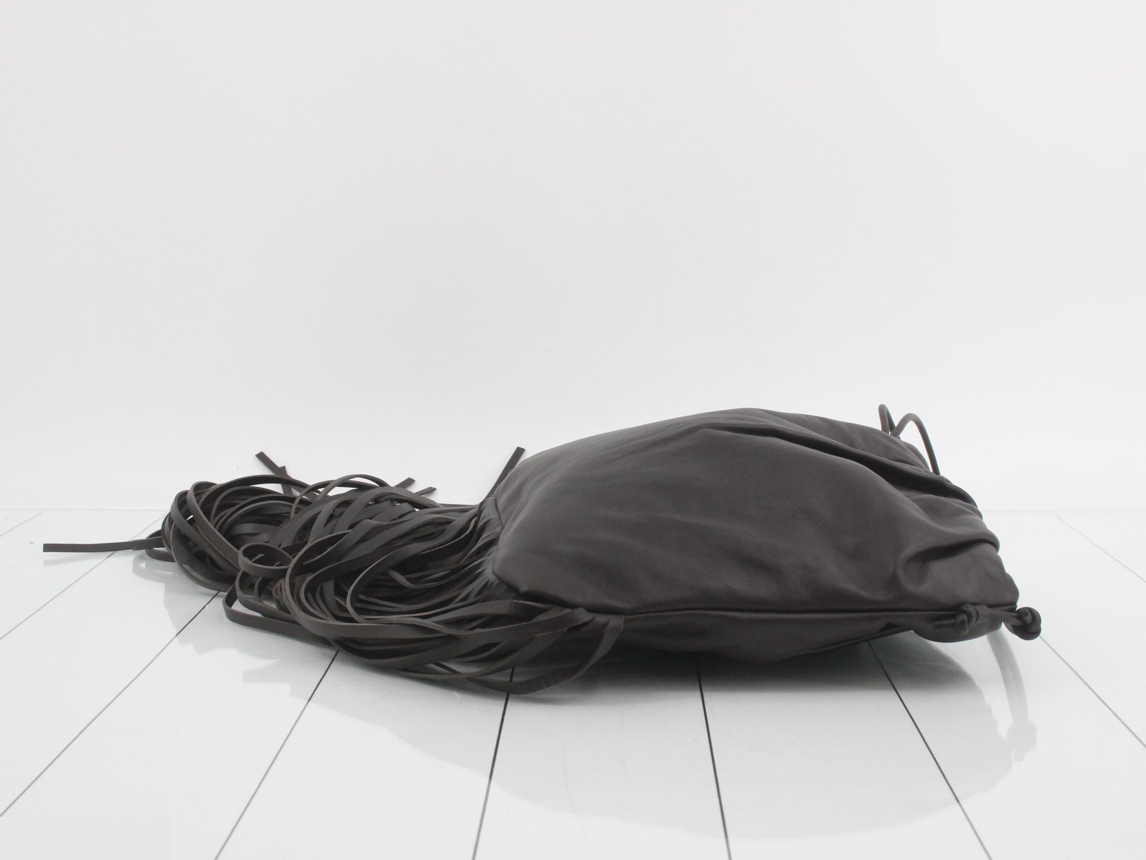 Unused The Fringe leather pouch, brown, shoulder bag, leather. — view 3
