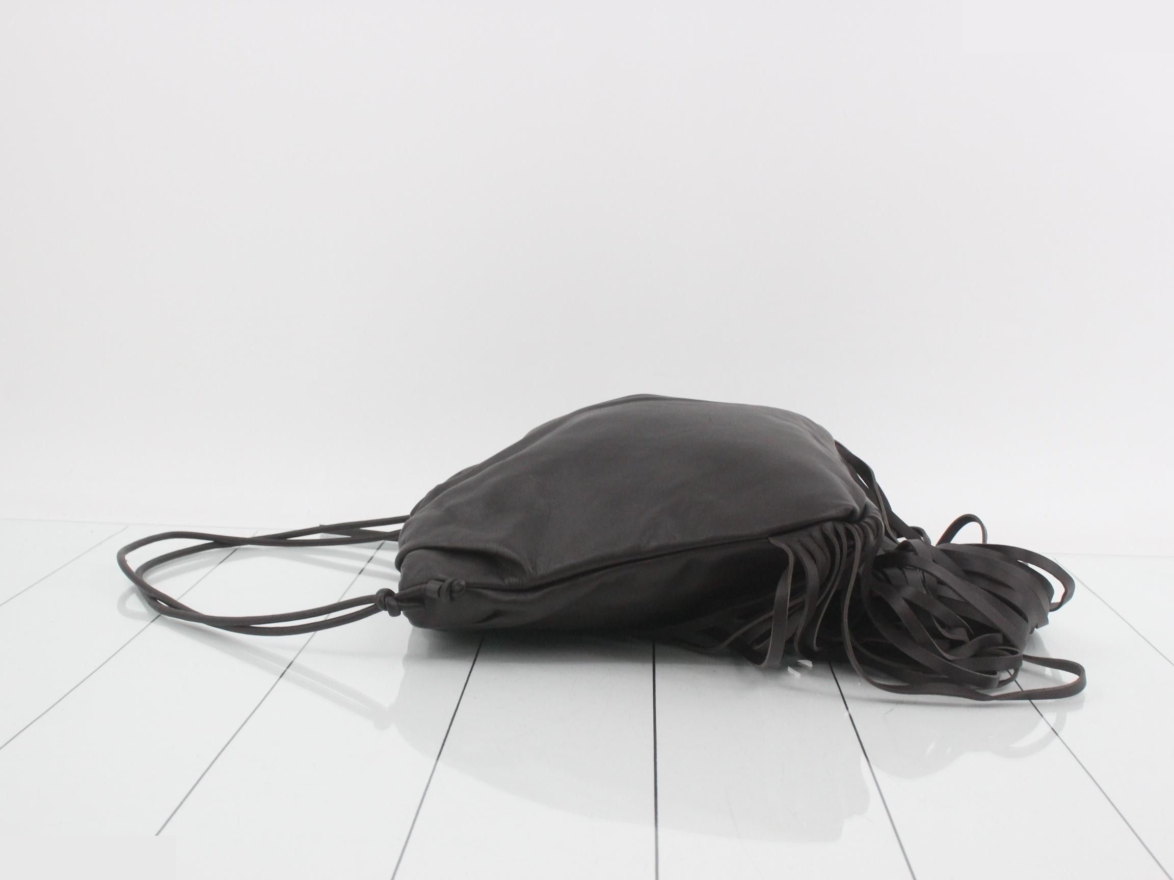 Unused The Fringe leather pouch, brown, shoulder bag, leather. — view 4