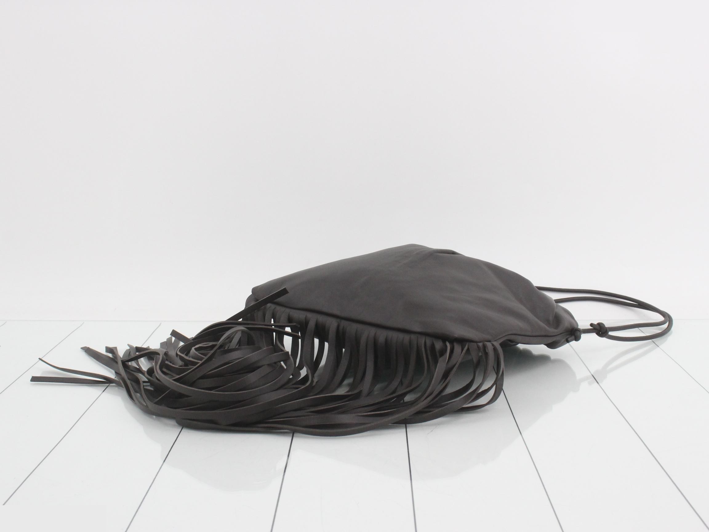Unused The Fringe leather pouch, brown, shoulder bag, leather. — view 6