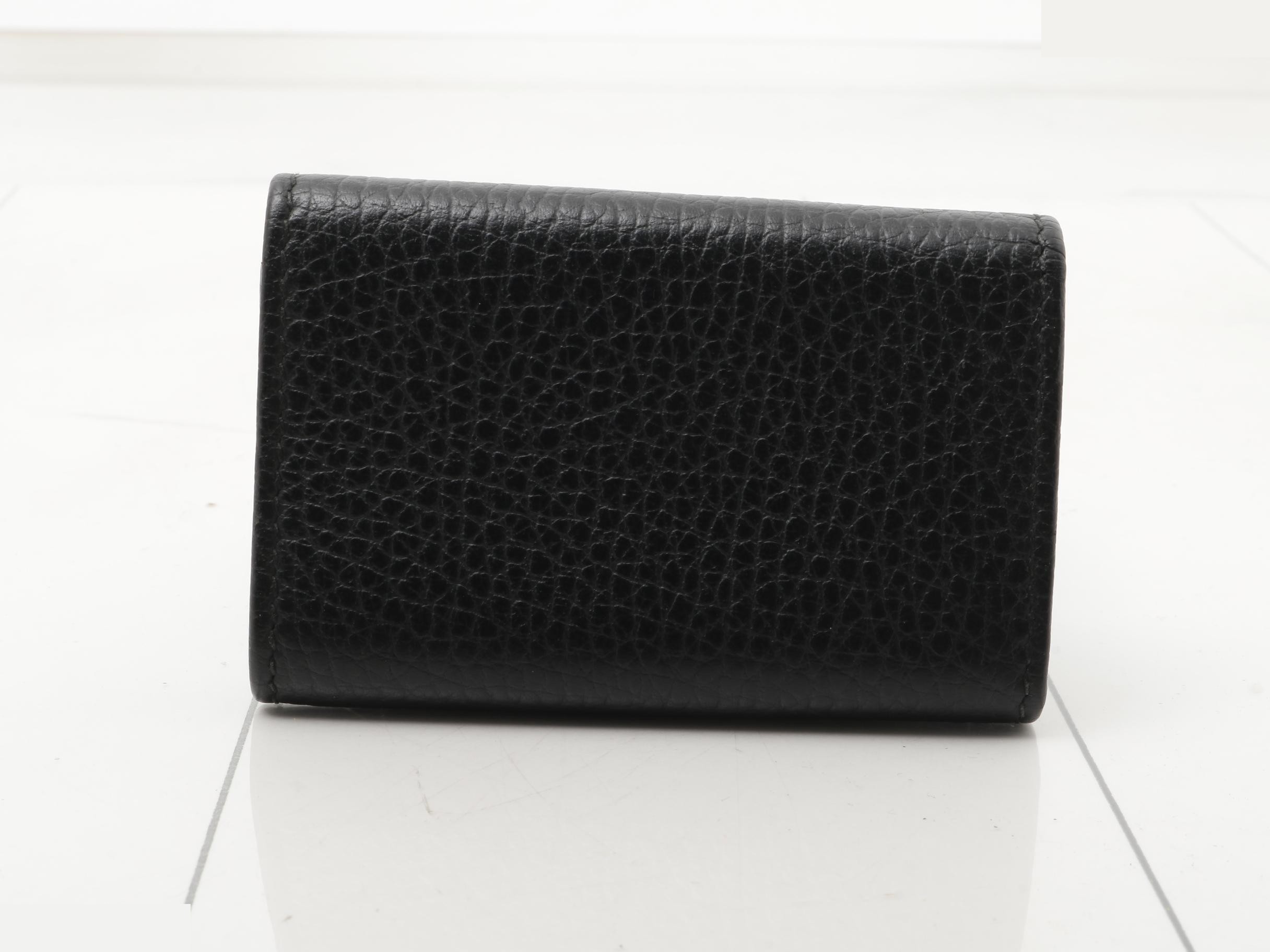 GG Marmont Key Case, Black Leather — view 2