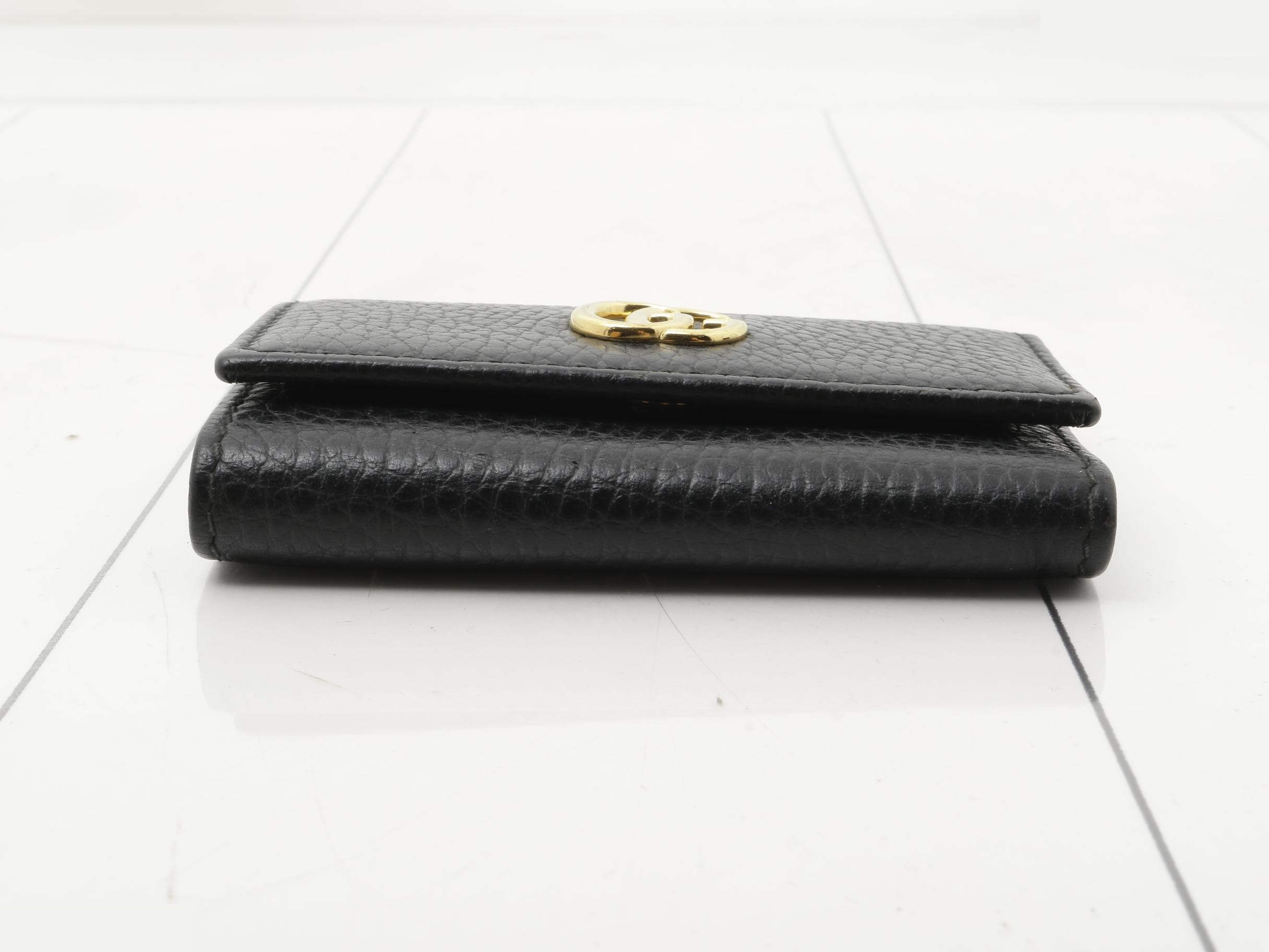 GG Marmont Key Case, Black Leather — view 3