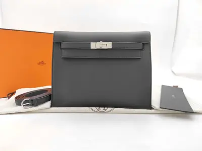 Kelly Dance II Swift Leather Bag with Silver Hardware (G Stamp)