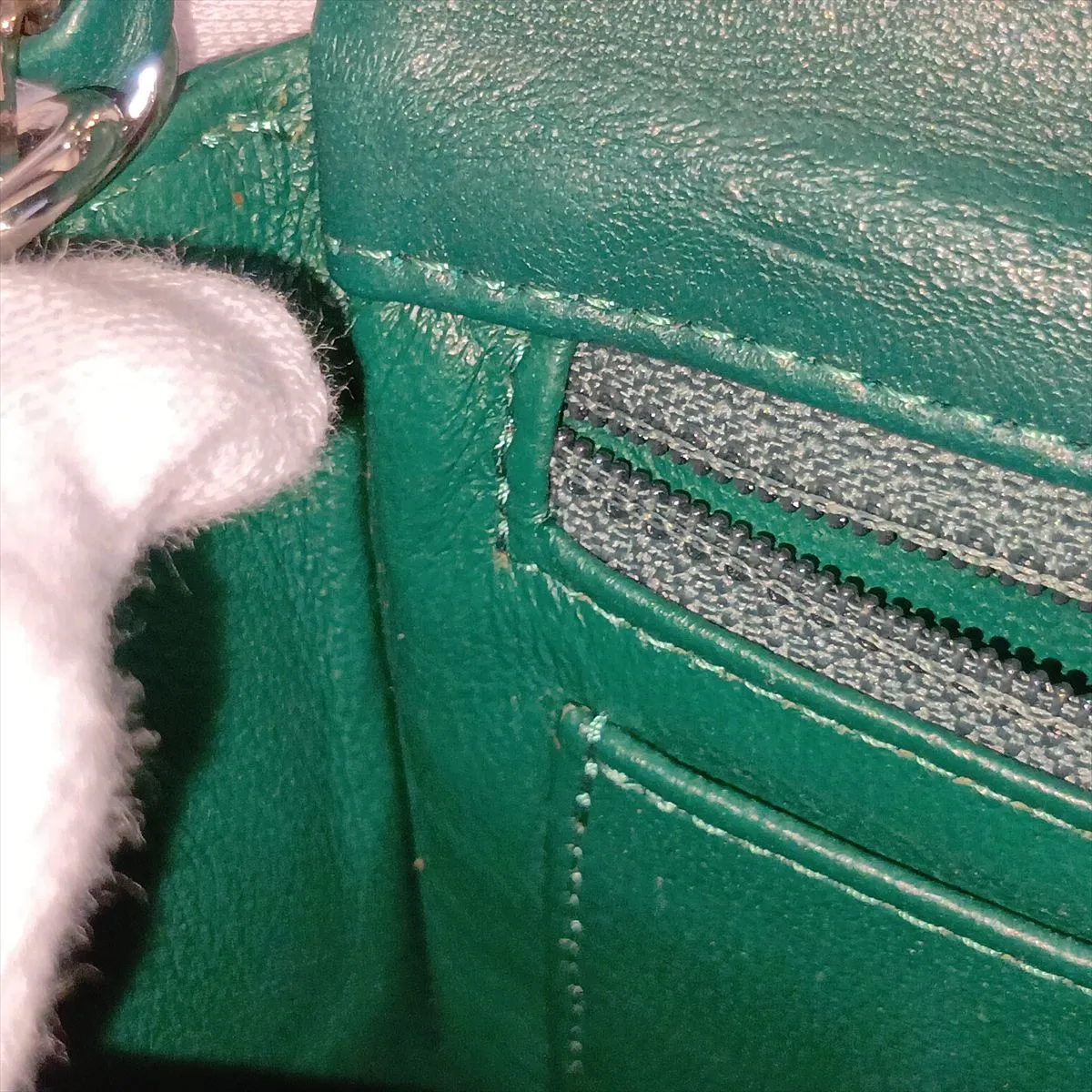 Mini Matelassé 20 Lambskin Single Flap Single Chain Bag, Green, Silver Hardware, 25798637, Serial Number 25-series, A69900 — view 11