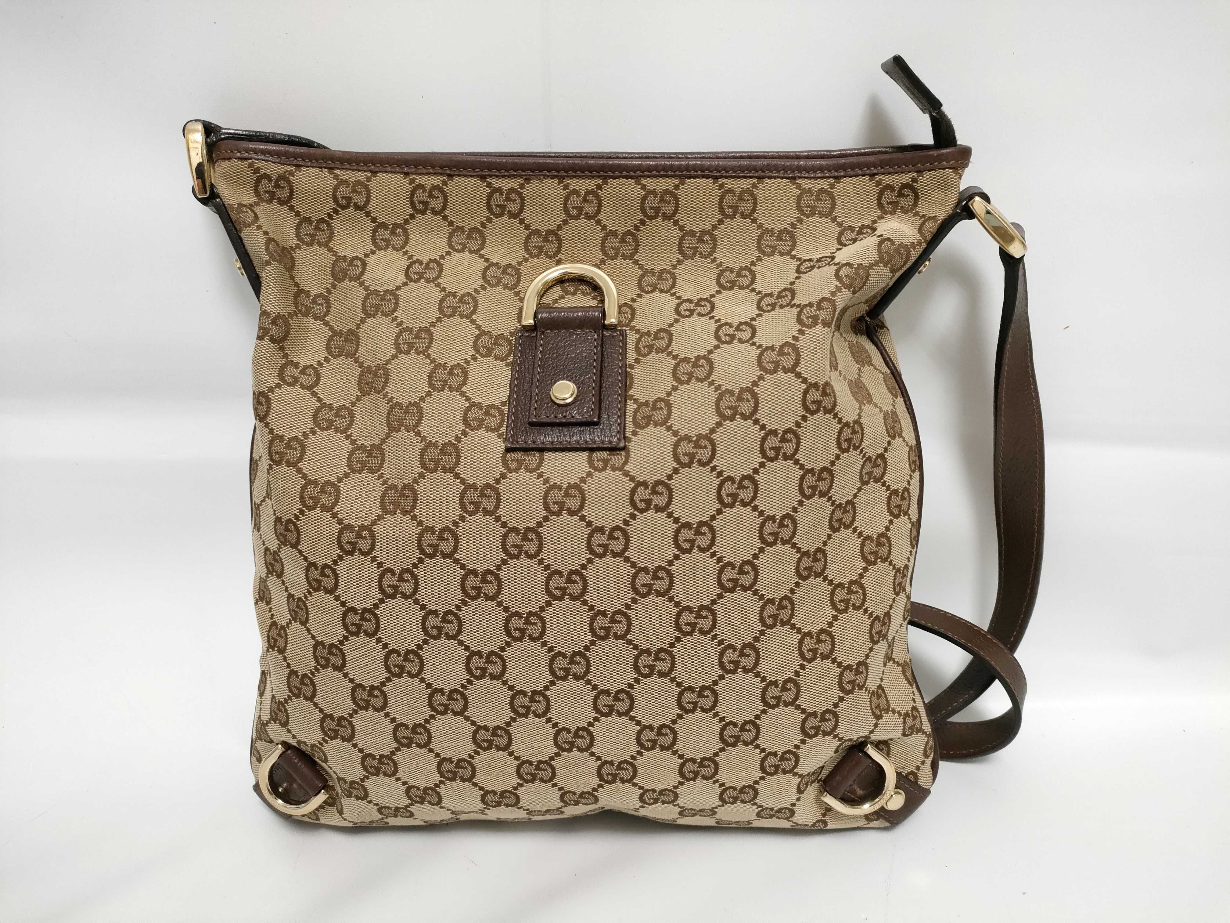 GG Canvas Leather Shoulder Bag