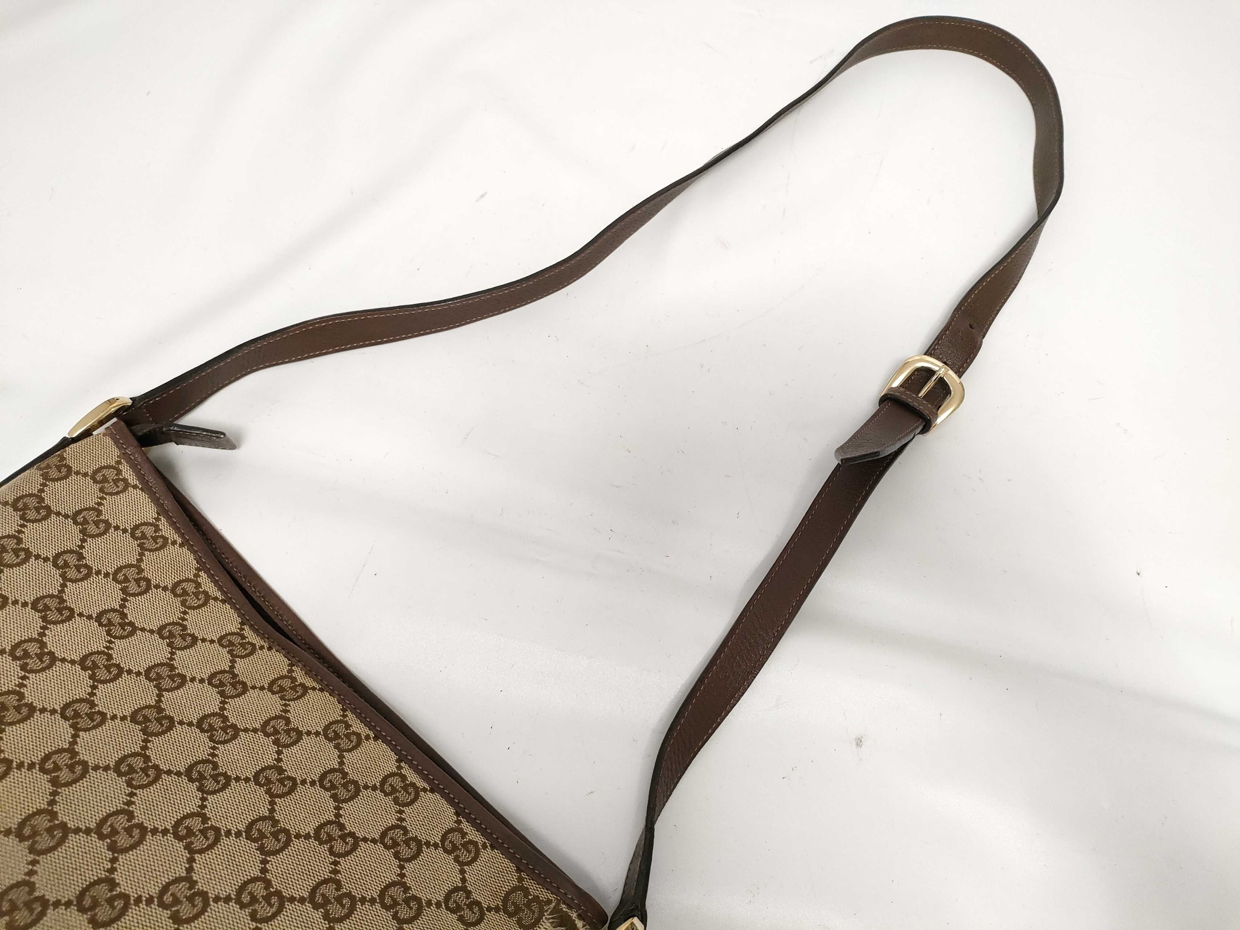 GG Canvas Leather Shoulder Bag — view 5