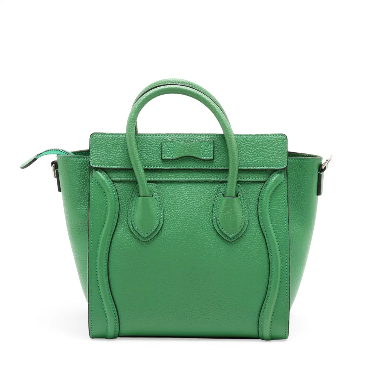 Luggage Nano Shopper Leather 2-Way Handbag, Green — view 2