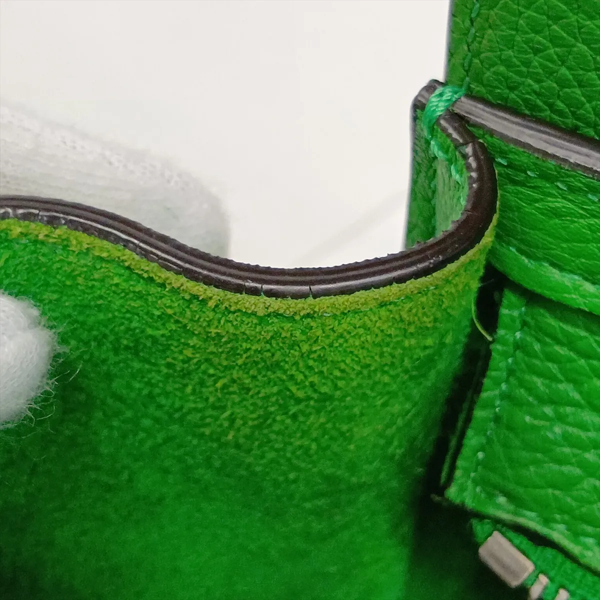 Luggage Nano Shopper Leather 2-Way Handbag, Green — view 12