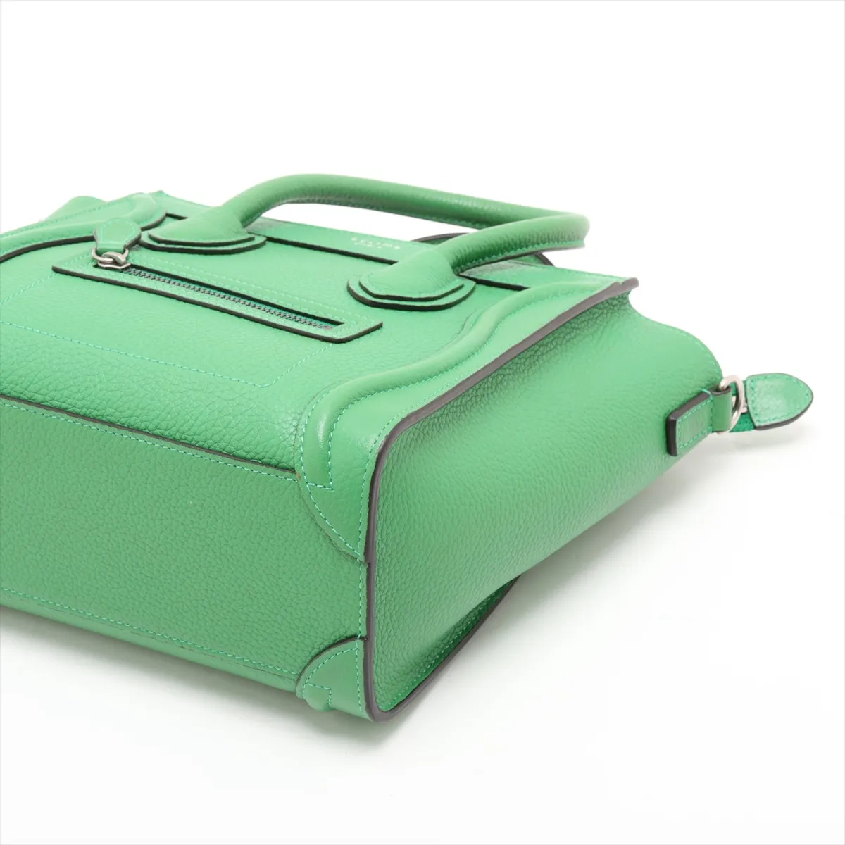 Luggage Nano Shopper Leather 2-Way Handbag, Green — view 3