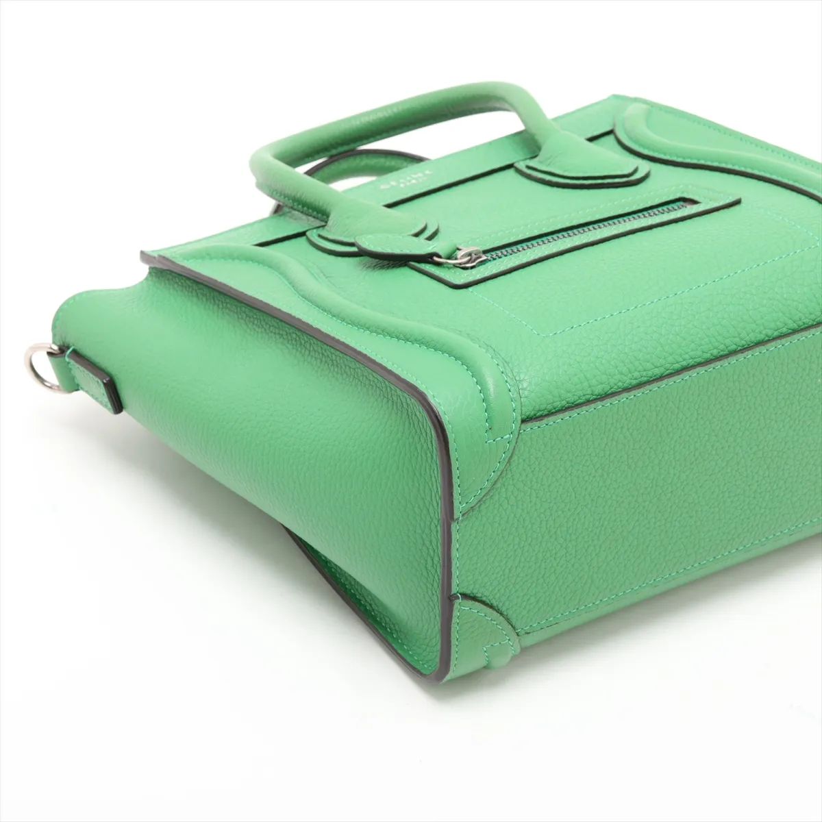 Luggage Nano Shopper Leather 2-Way Handbag, Green — view 4