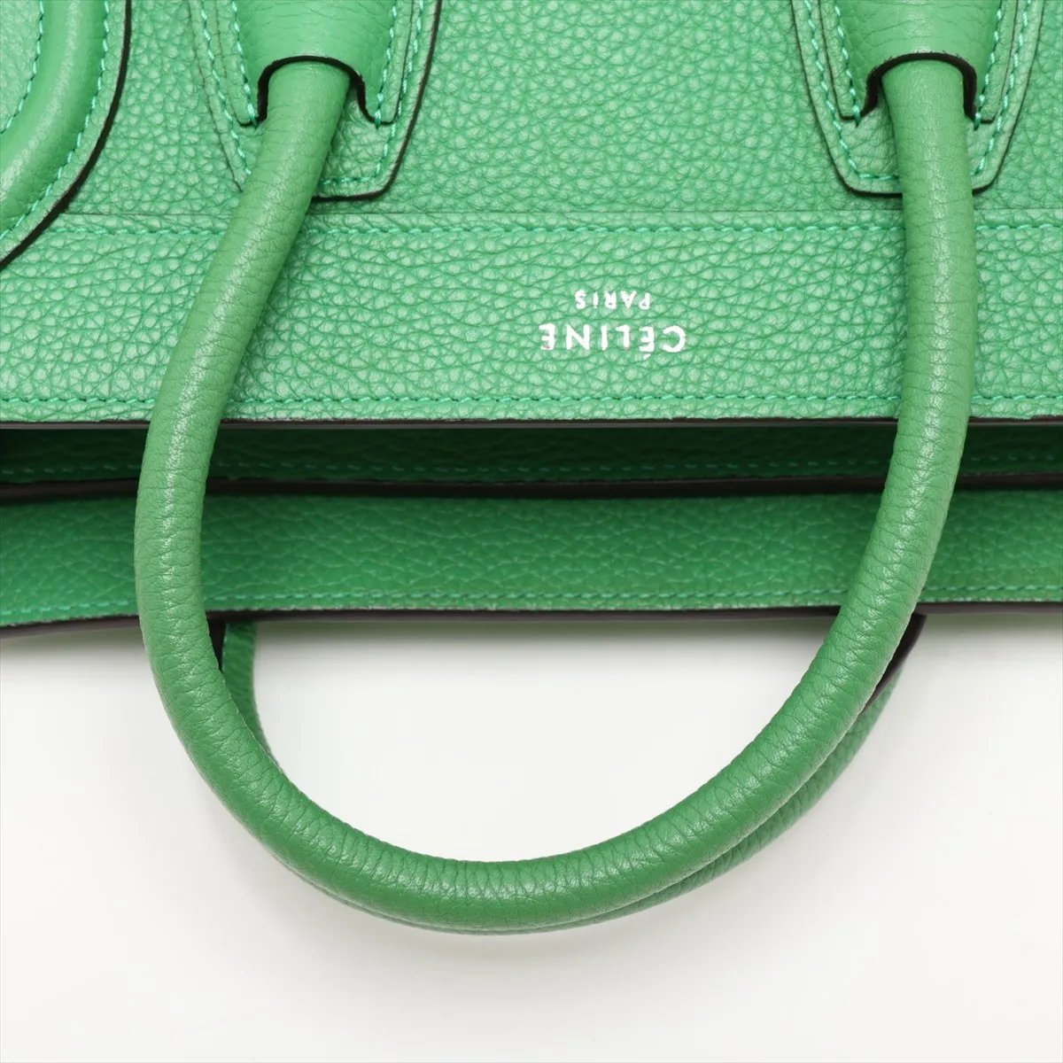 Luggage Nano Shopper Leather 2-Way Handbag, Green — view 5
