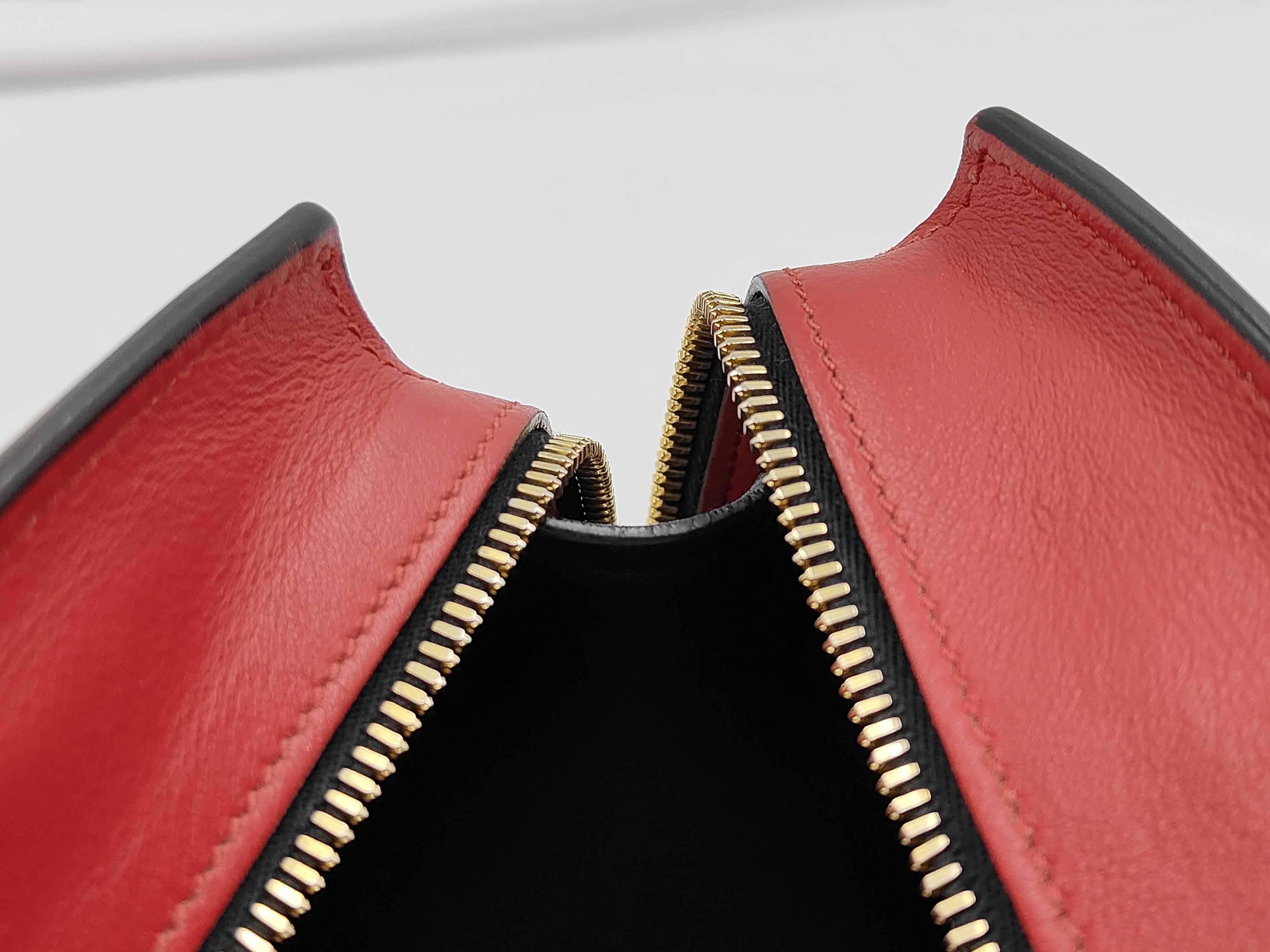 Esplanade Saffiano Bicolor 2-Way Handbag (Black x Red) — view 9