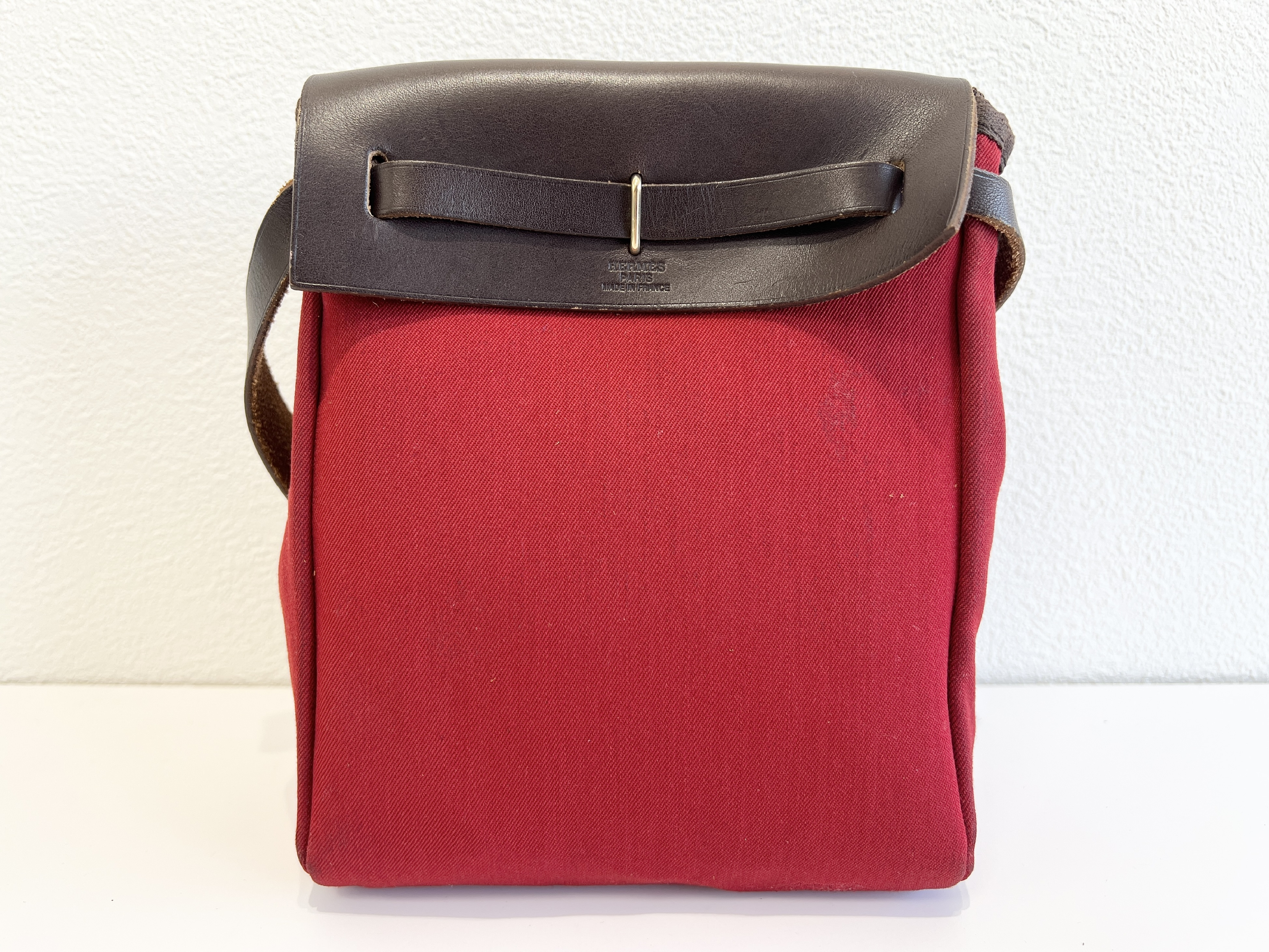 Herbag TPM Toile Officier Vache Hunter Sellier H stamp Canvas Leather One Shoulder Bag — view 3