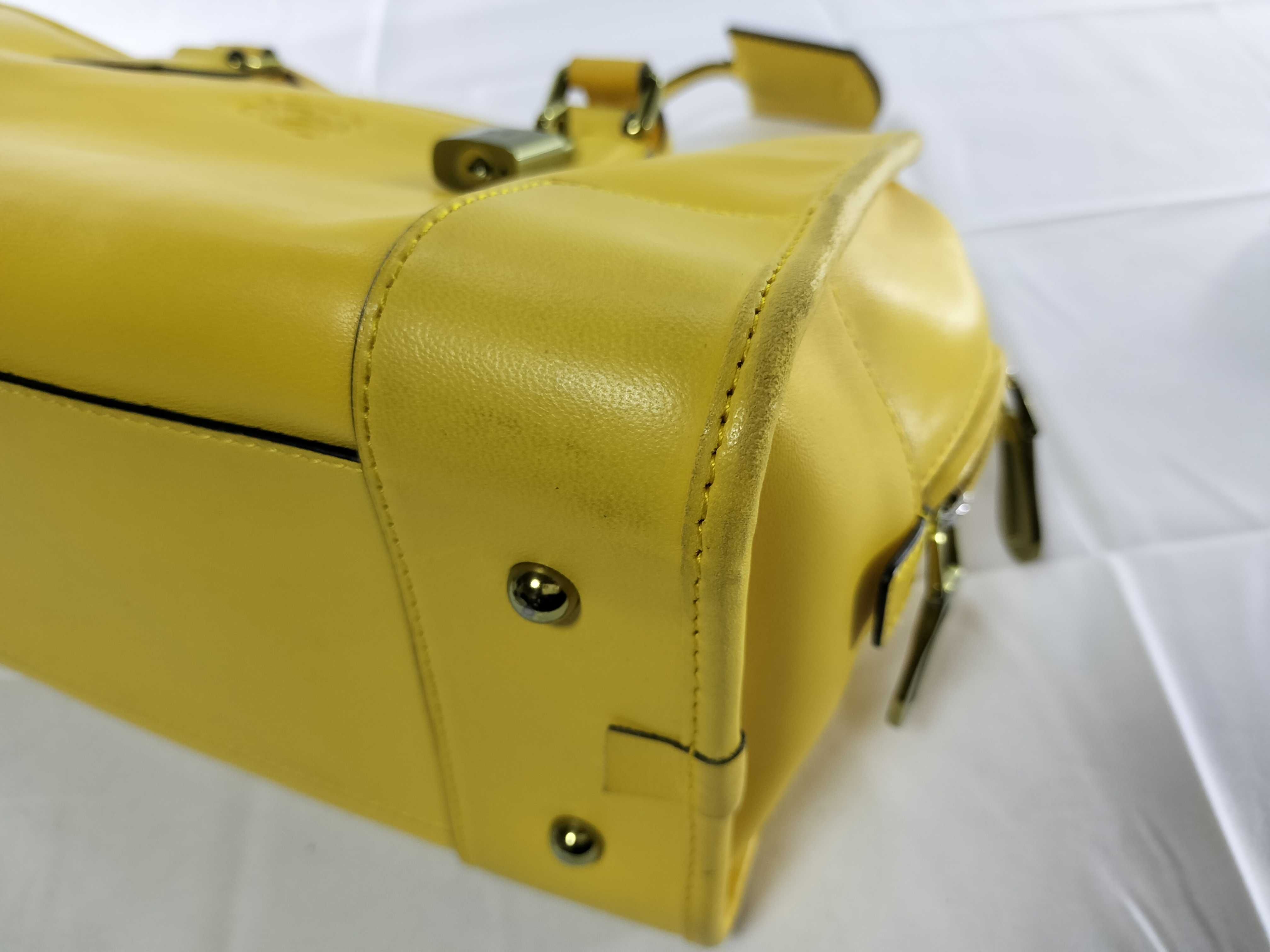 Amazona Leather Yellow Handbag — view 7