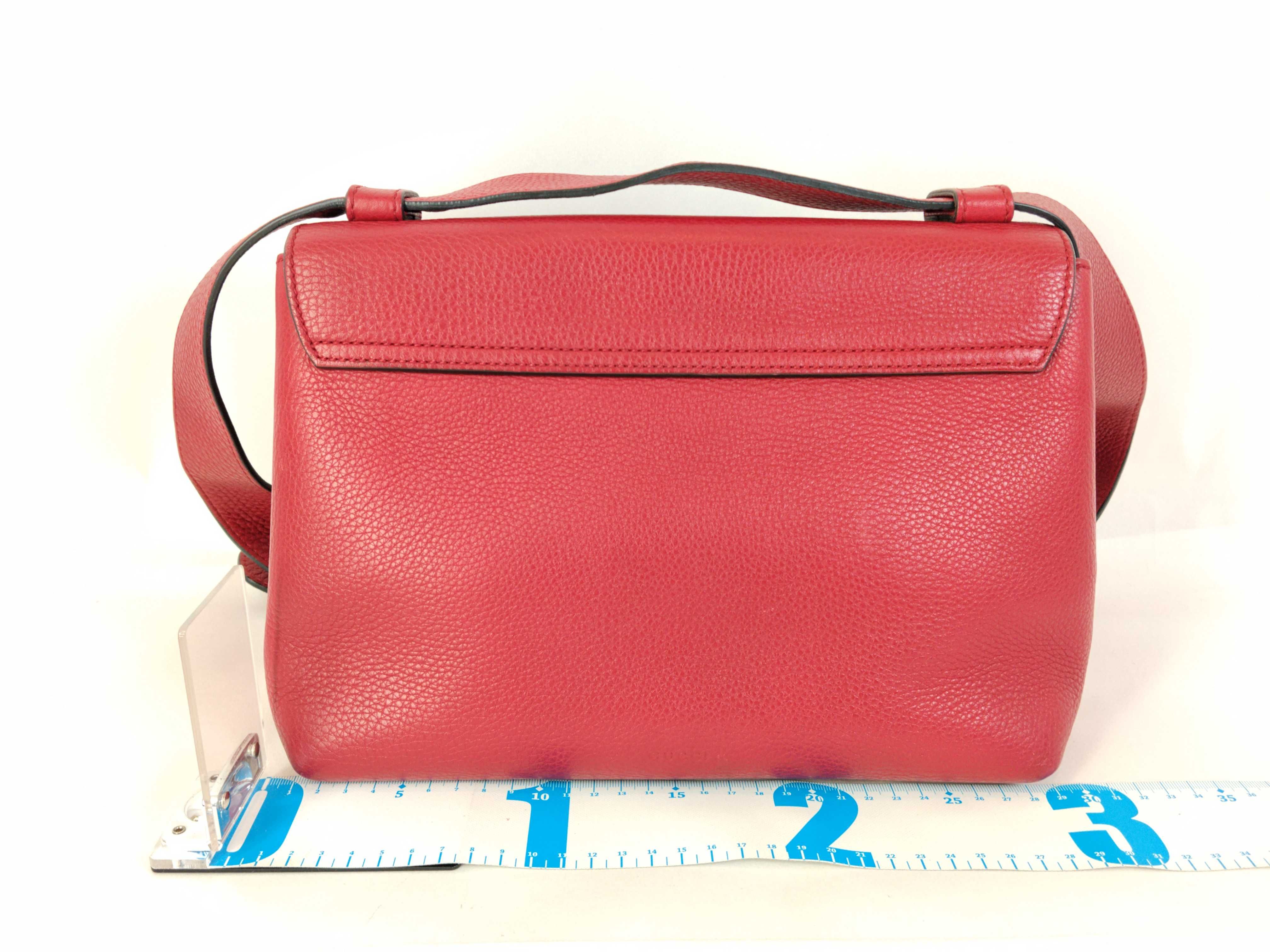VN- GG Marmont Leather Shoulder Bag Red 401173 Shoulder Bag — view 2