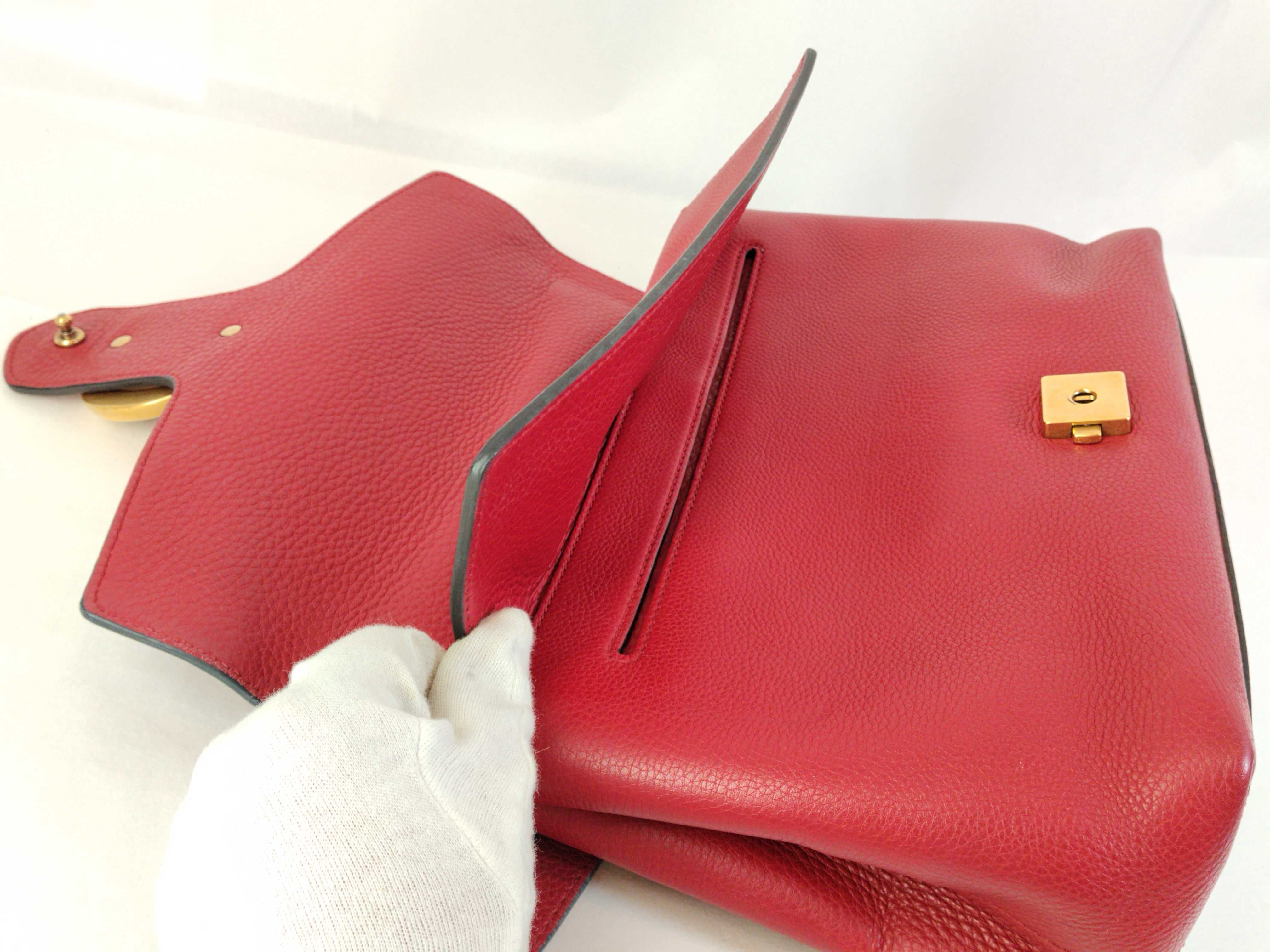 VN- GG Marmont Leather Shoulder Bag Red 401173 Shoulder Bag — view 14