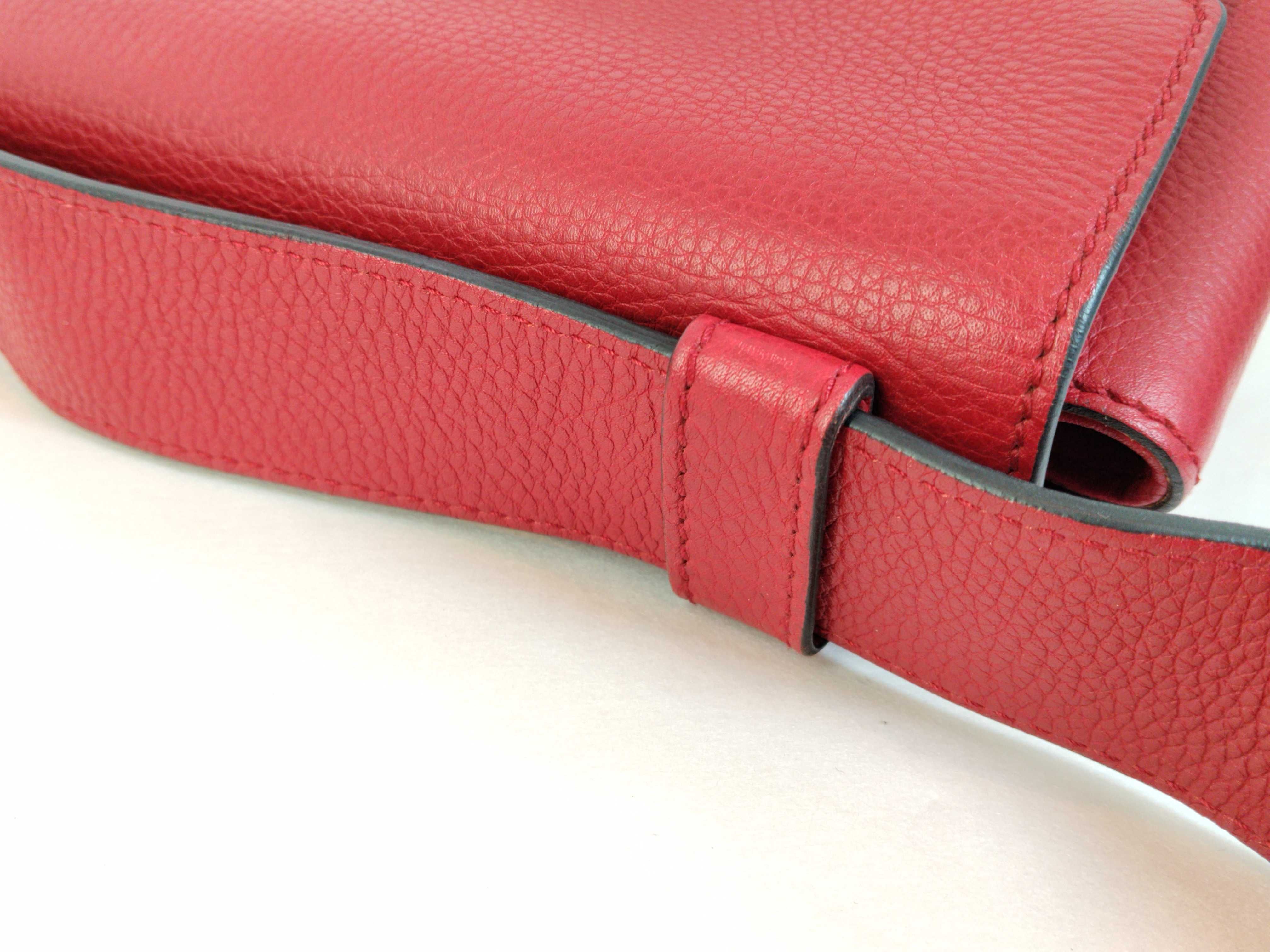 VN- GG Marmont Leather Shoulder Bag Red 401173 Shoulder Bag — view 5