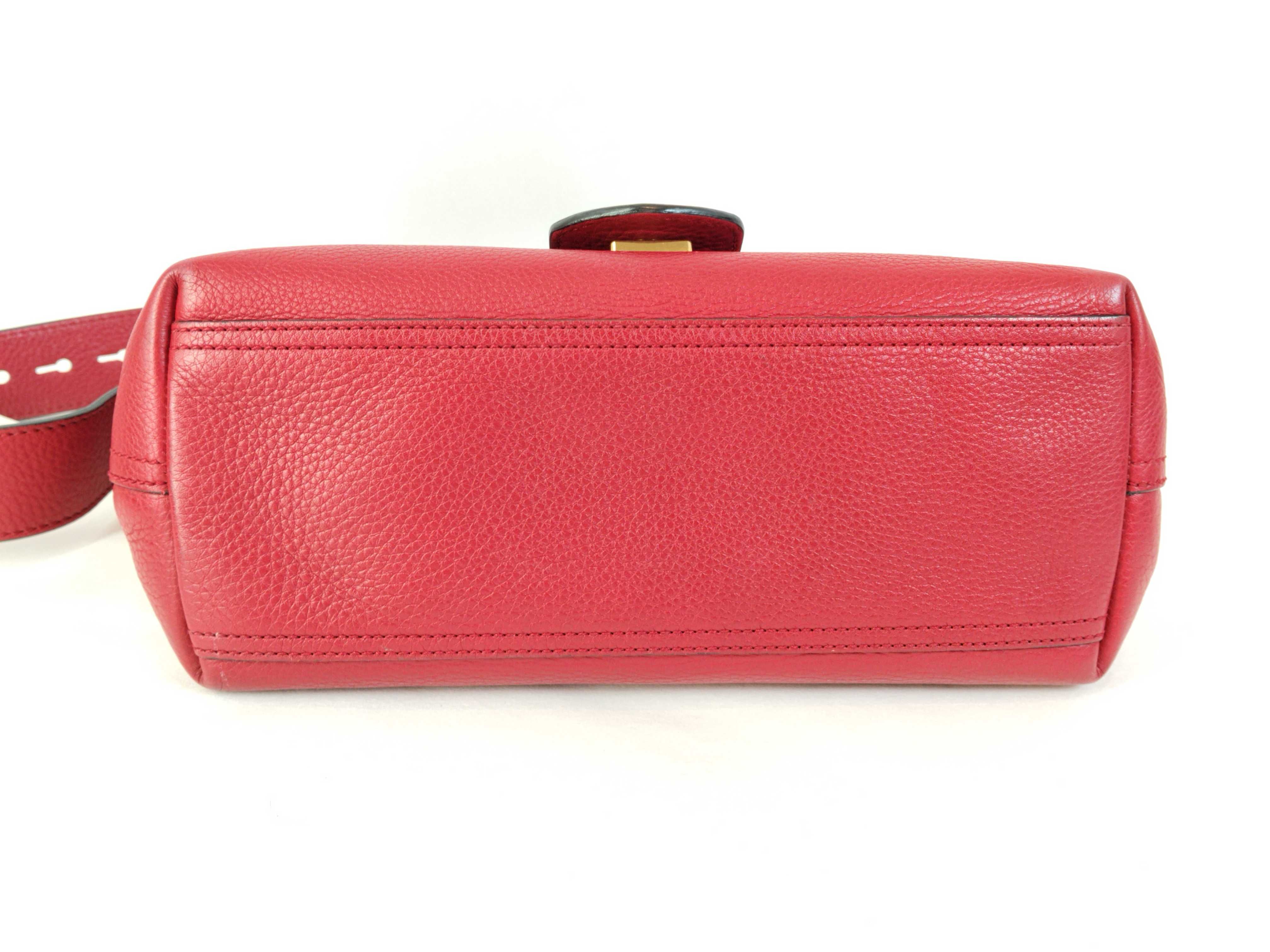 VN- GG Marmont Leather Shoulder Bag Red 401173 Shoulder Bag — view 7