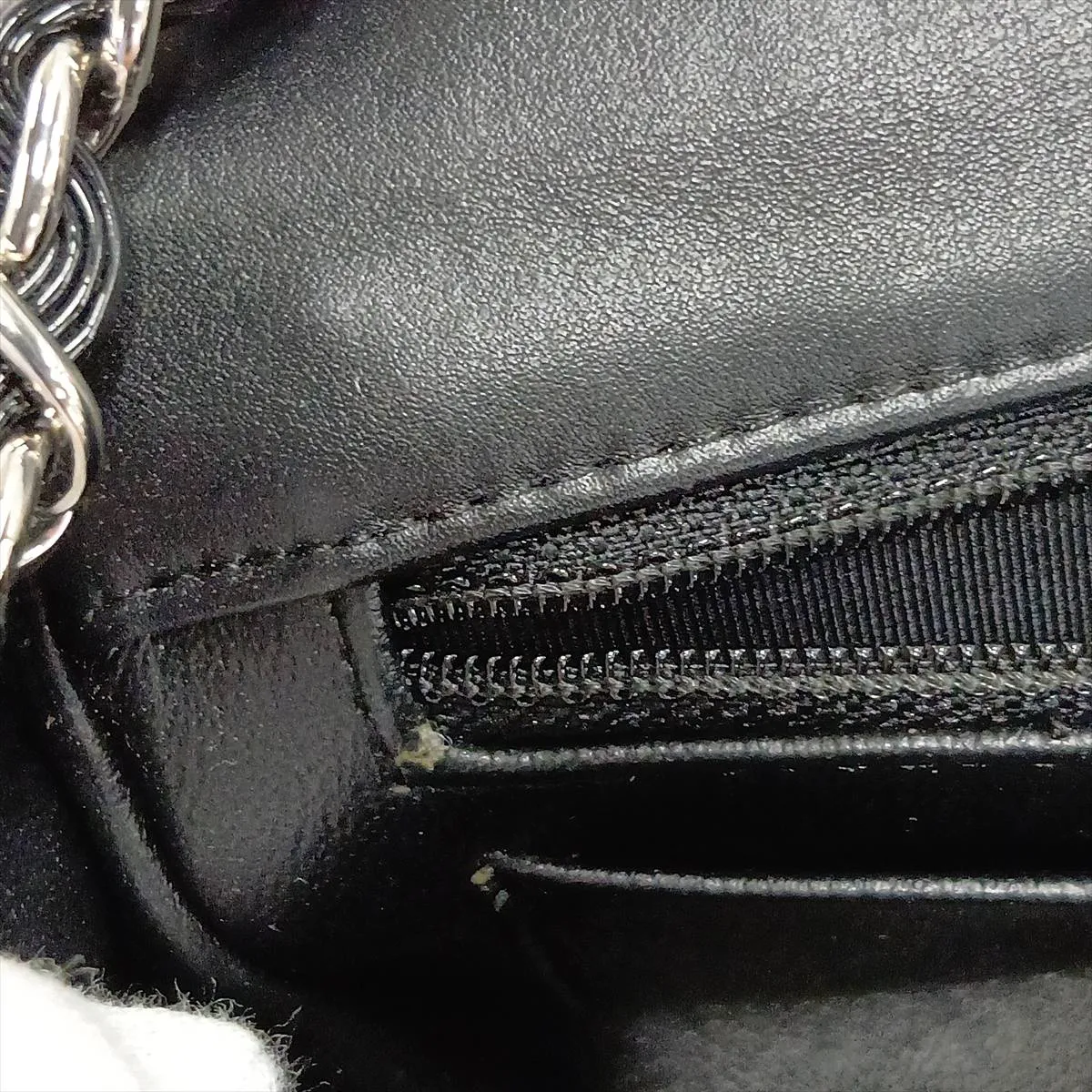 Mini Matelassé 20 Patent Leather Single Flap Single Chain Bag, Black with Silver Hardware, 17268243, Serial Number 17-series, A69900 — view 12