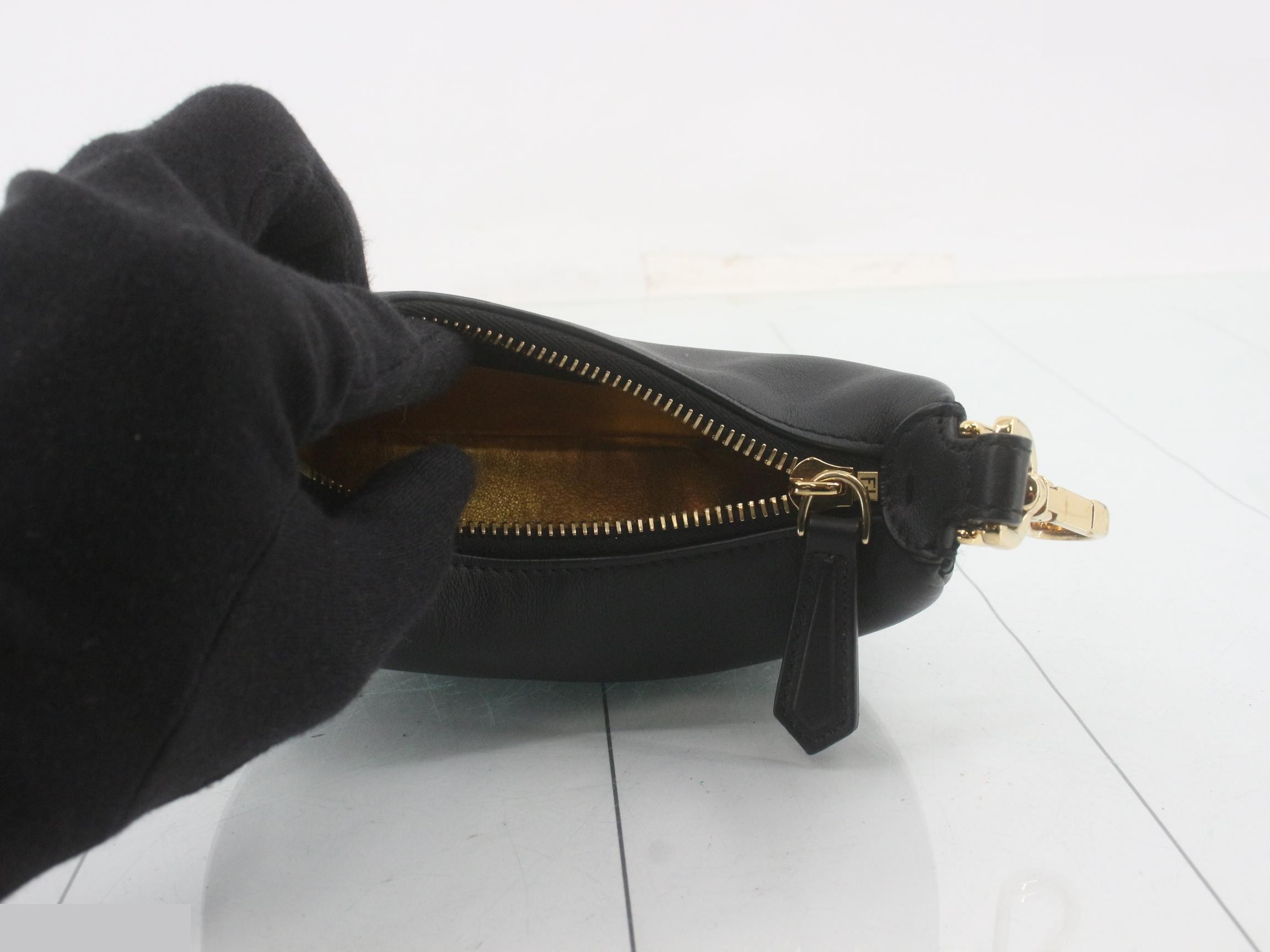 Graphic Leather Handbag, Black — view 4