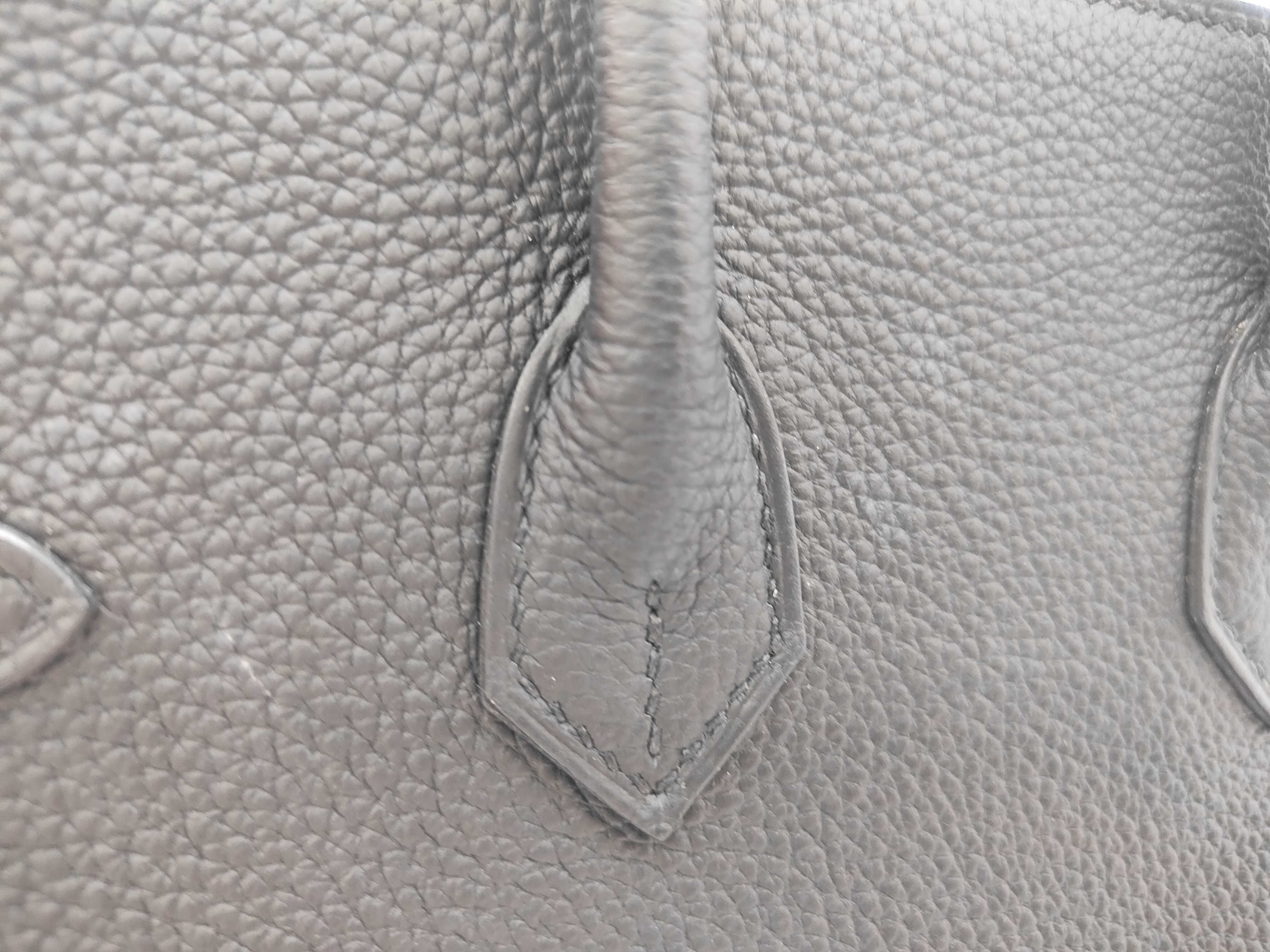 Birkin 25 Togo Leather, Black, Gold Hardware, W Stamp, Handbag — view 5