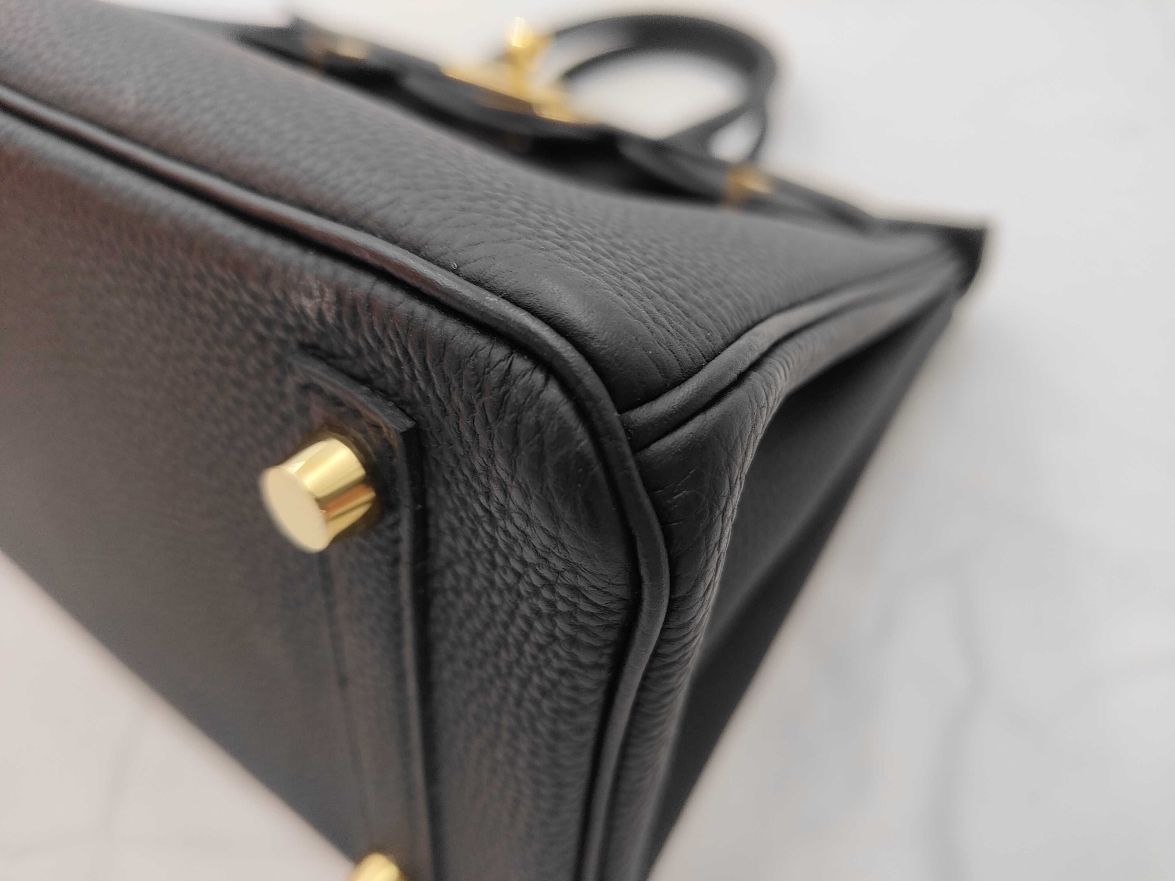 Birkin 25 Togo Leather, Black, Gold Hardware, W Stamp, Handbag — view 6