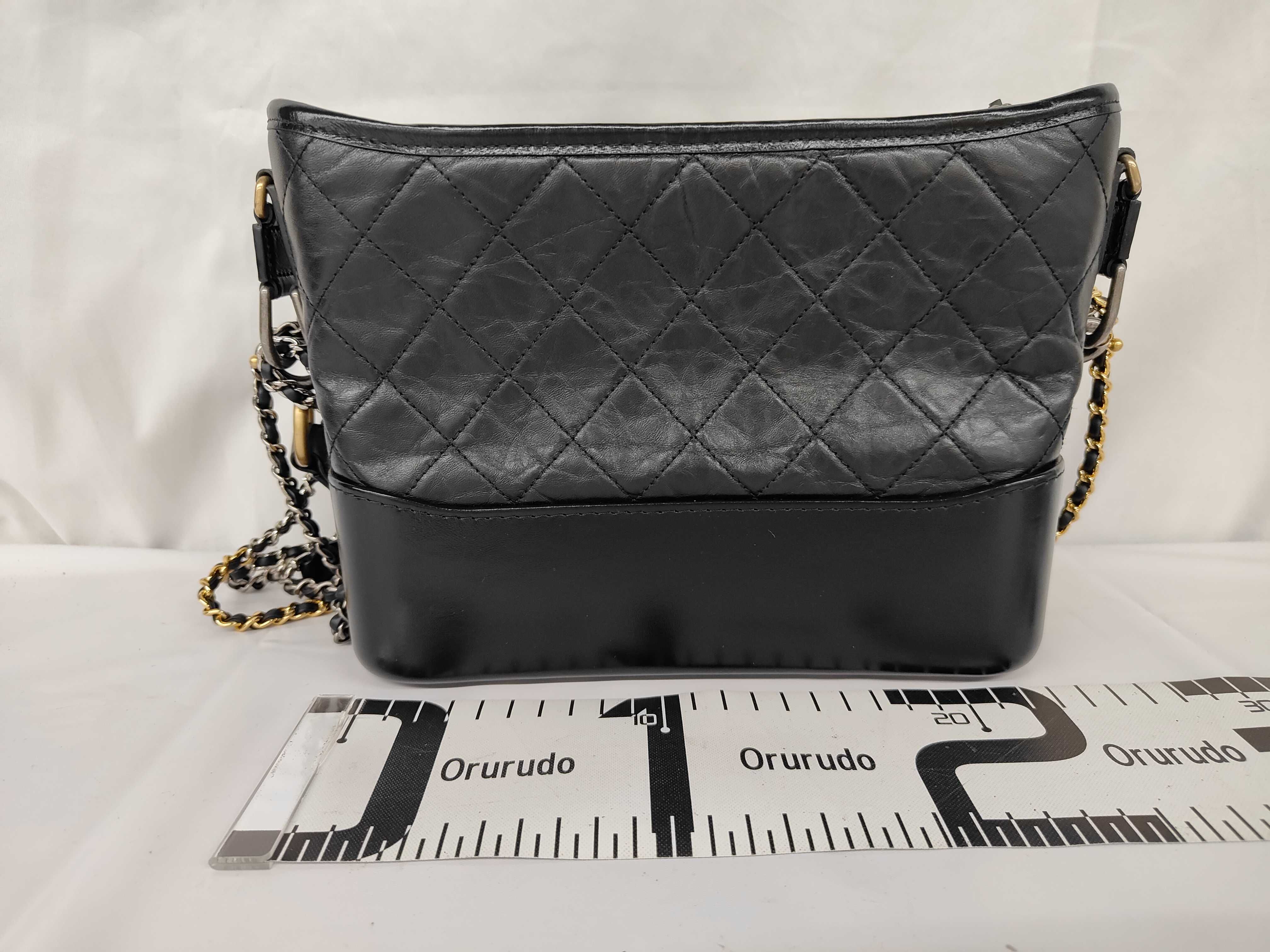 Gabrielle de Chanel Hobo Bag, Black Aged Calfskin, Mixed Hardware, Shoulder Bag — view 2