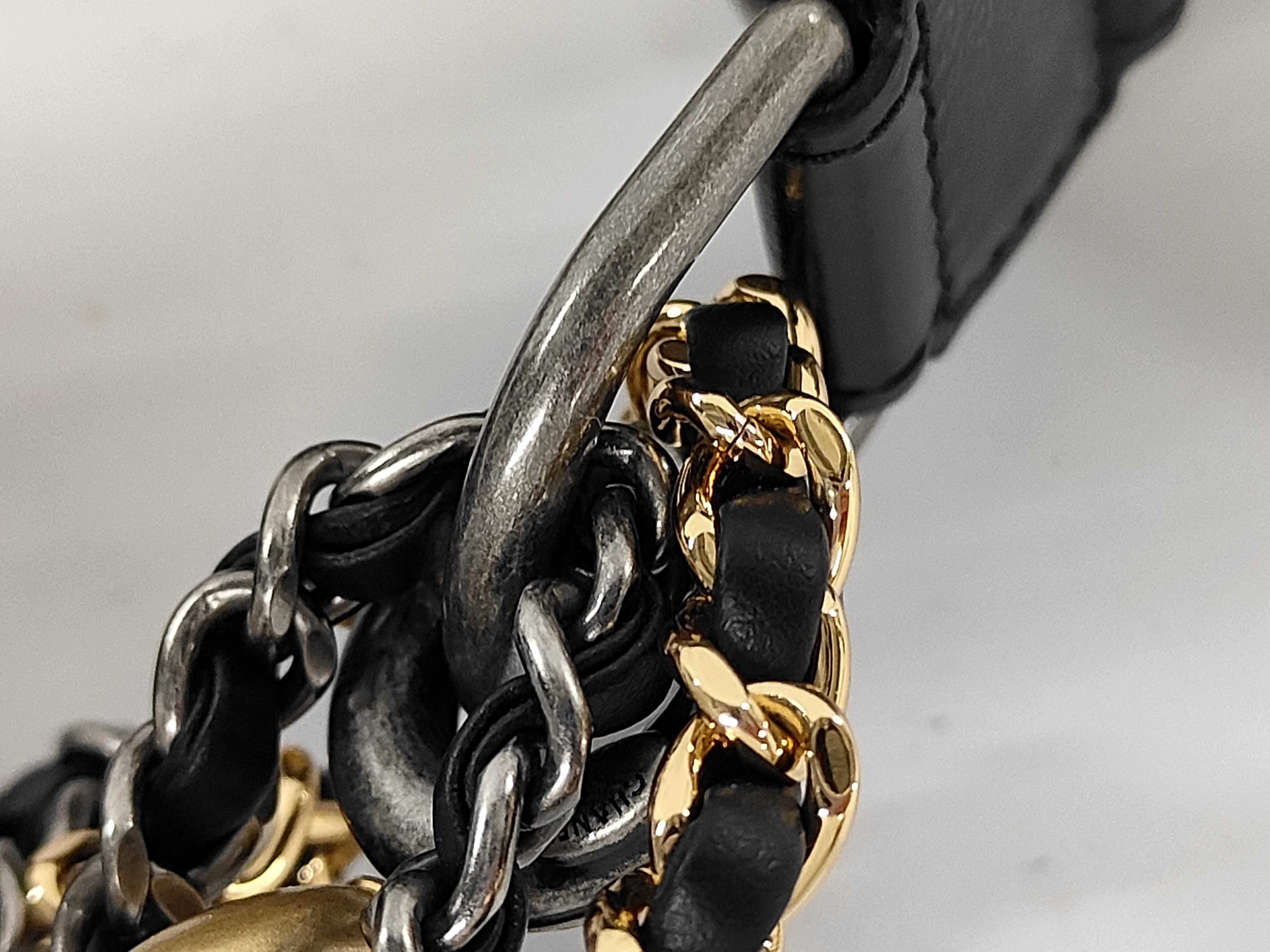 Gabrielle de Chanel Hobo Bag, Black Aged Calfskin, Mixed Hardware, Shoulder Bag — view 5