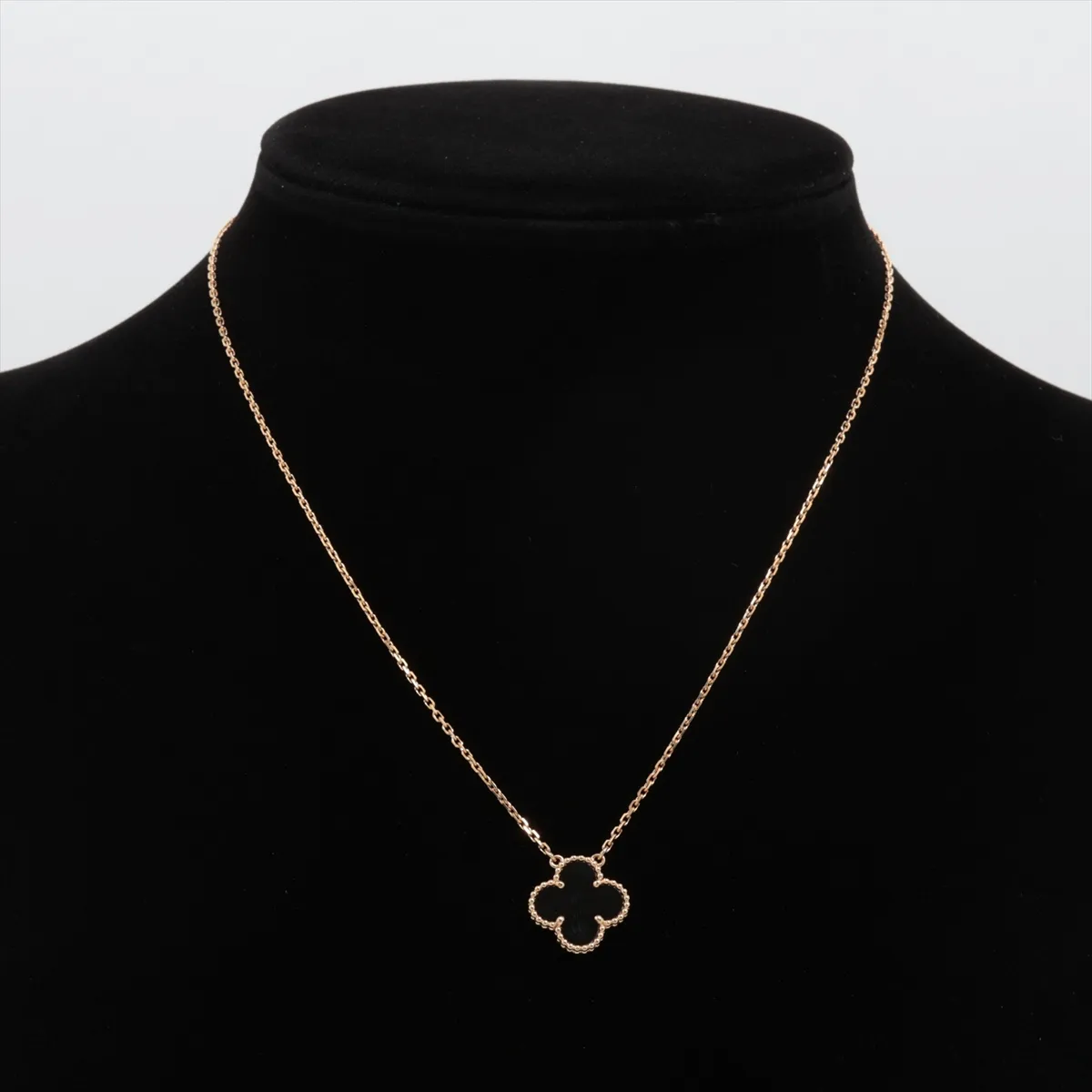 Vintage Alhambra Onyx Necklace 750 (Yellow Gold) 5.1g JA628948 ARA45800 — view 5