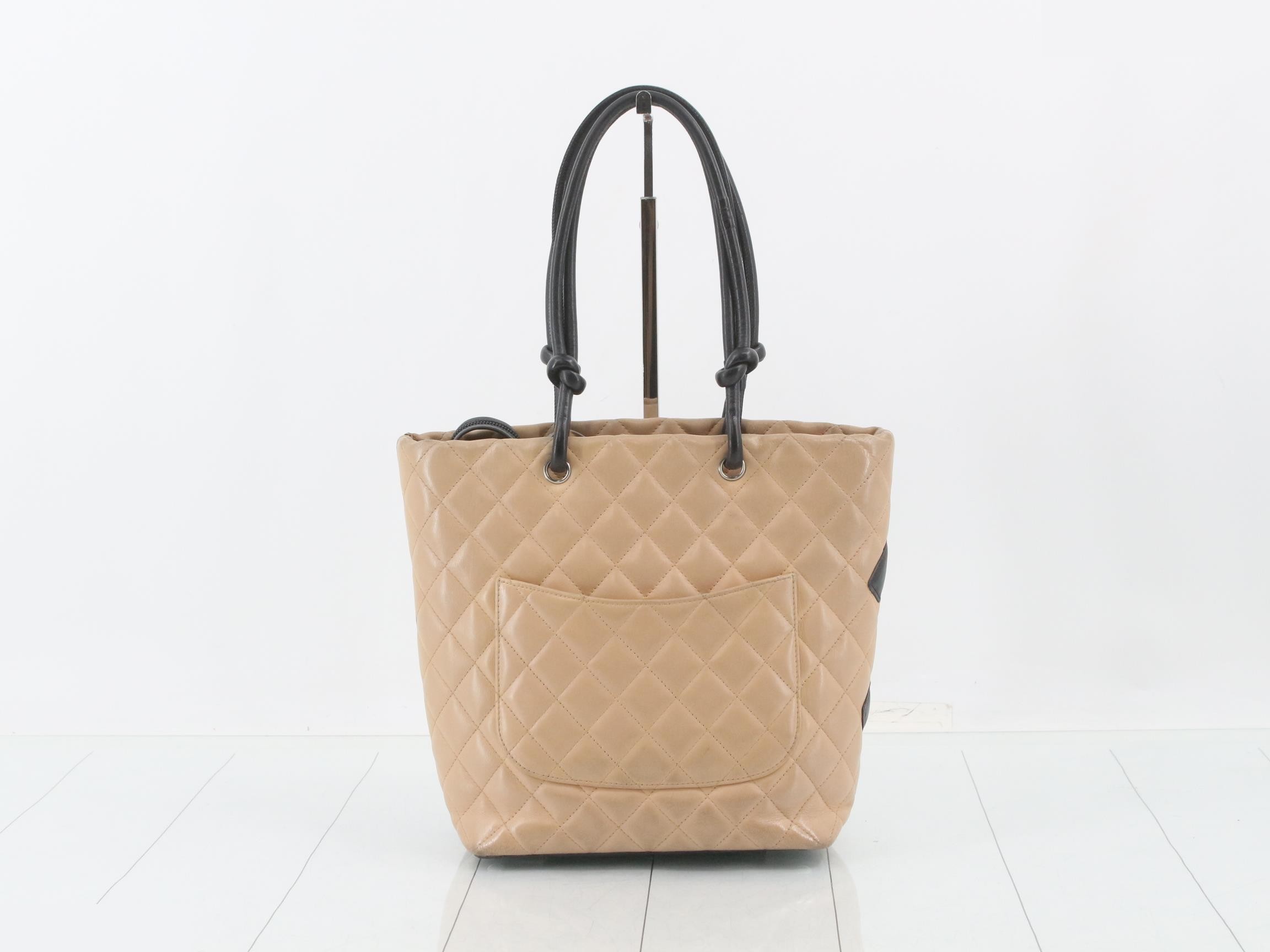 Cambon Line Medium Tote Leather Handbag — view 2