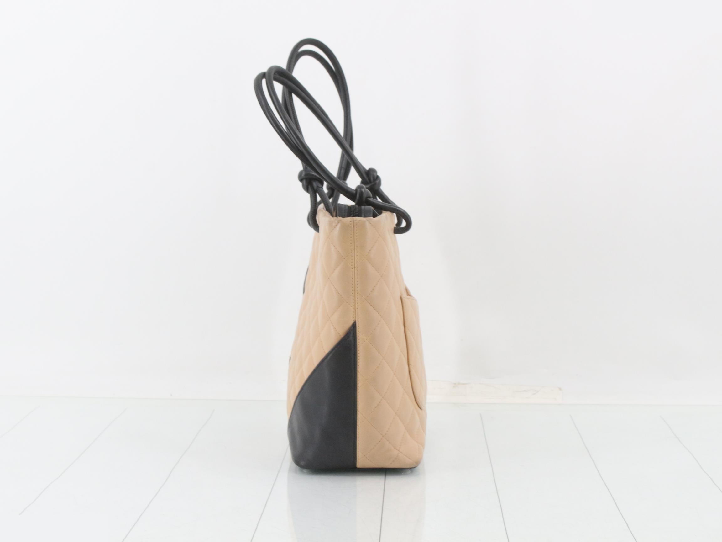 Cambon Line Medium Tote Leather Handbag — view 3