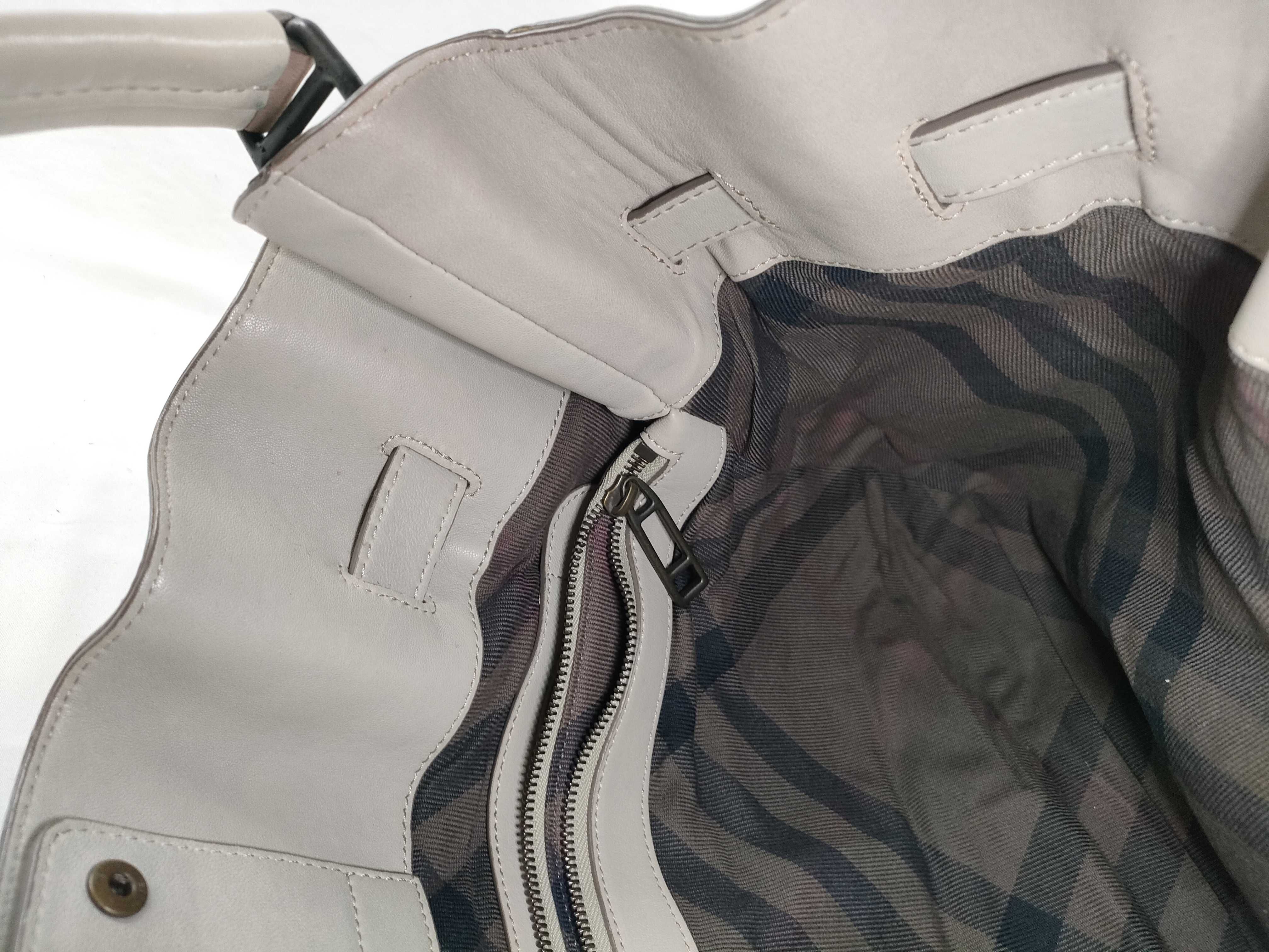 Greige Quilted Leather One Tote Bag Handbag — view 10
