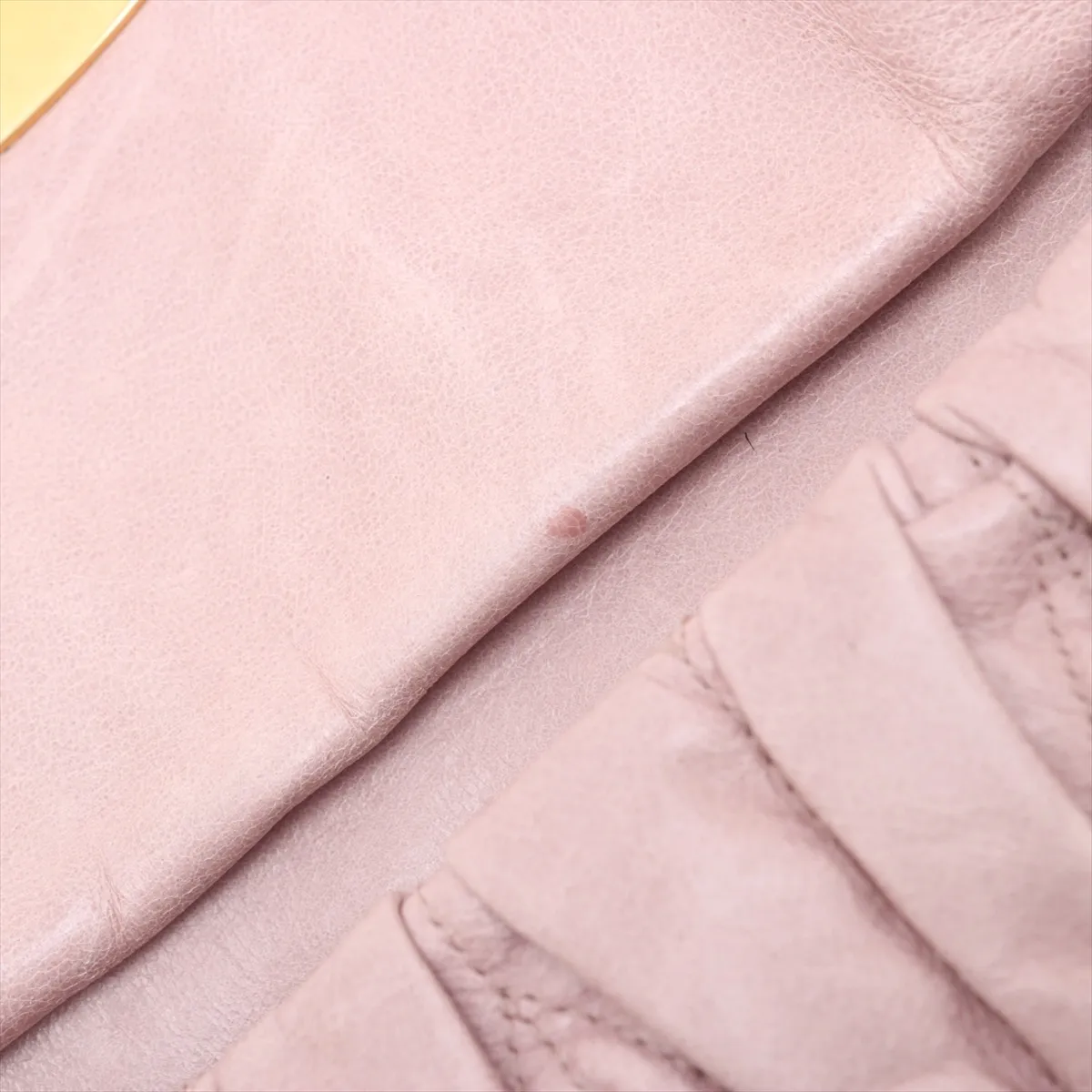 Matelasse Leather Chain Shoulder Bag Pink — view 13