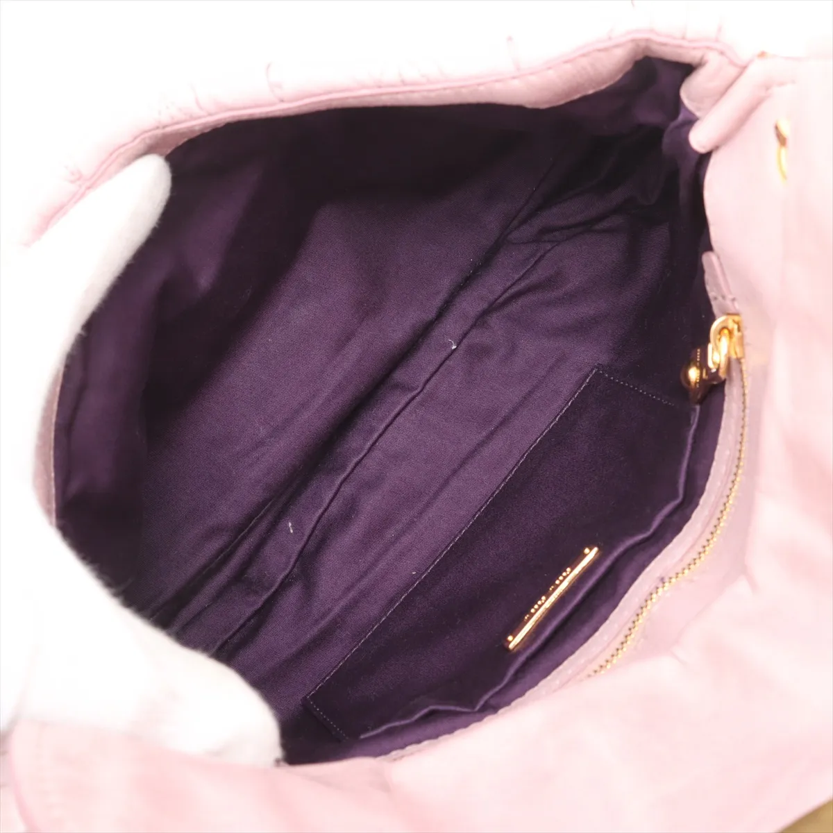 Matelasse Leather Chain Shoulder Bag Pink — view 7