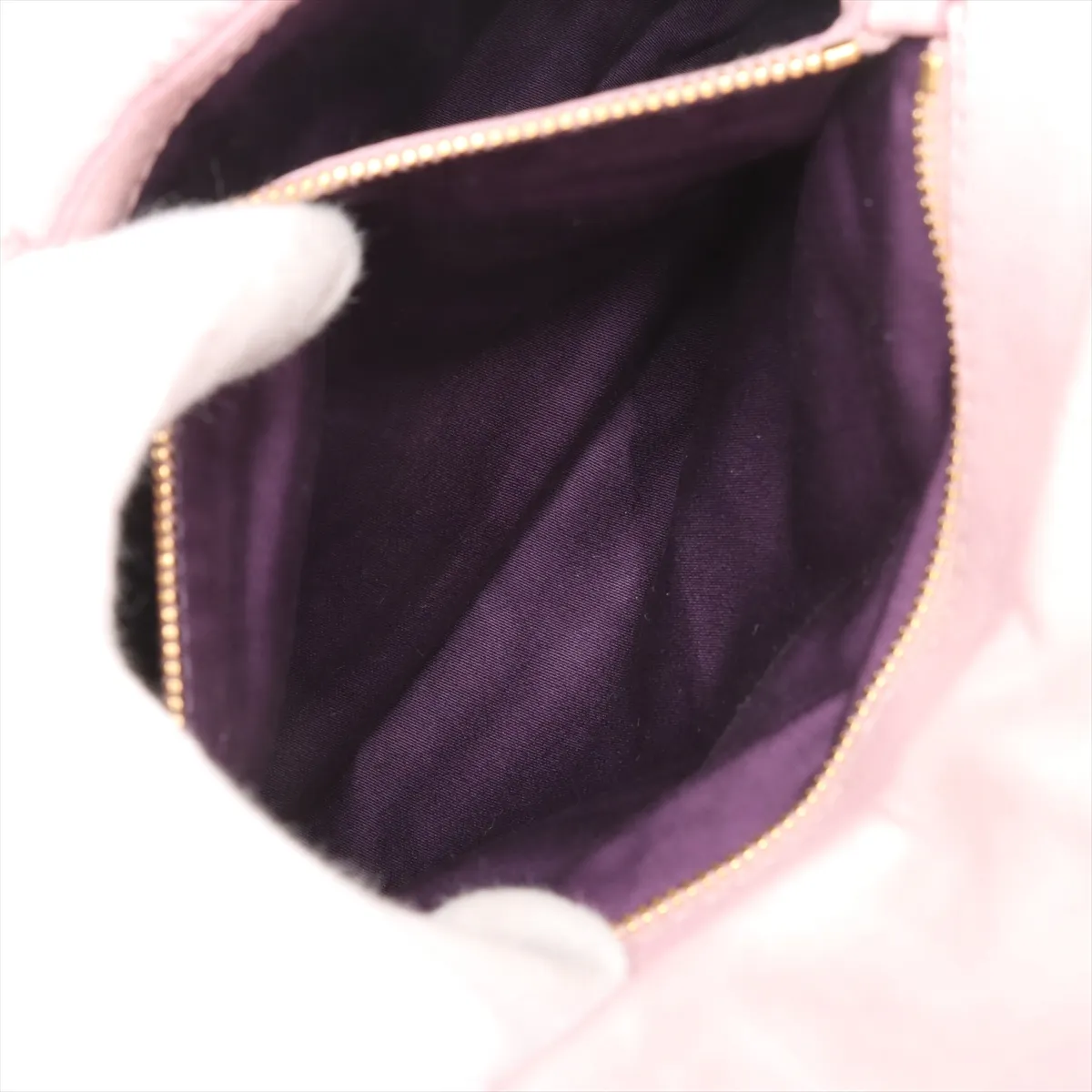 Matelasse Leather Chain Shoulder Bag Pink — view 8
