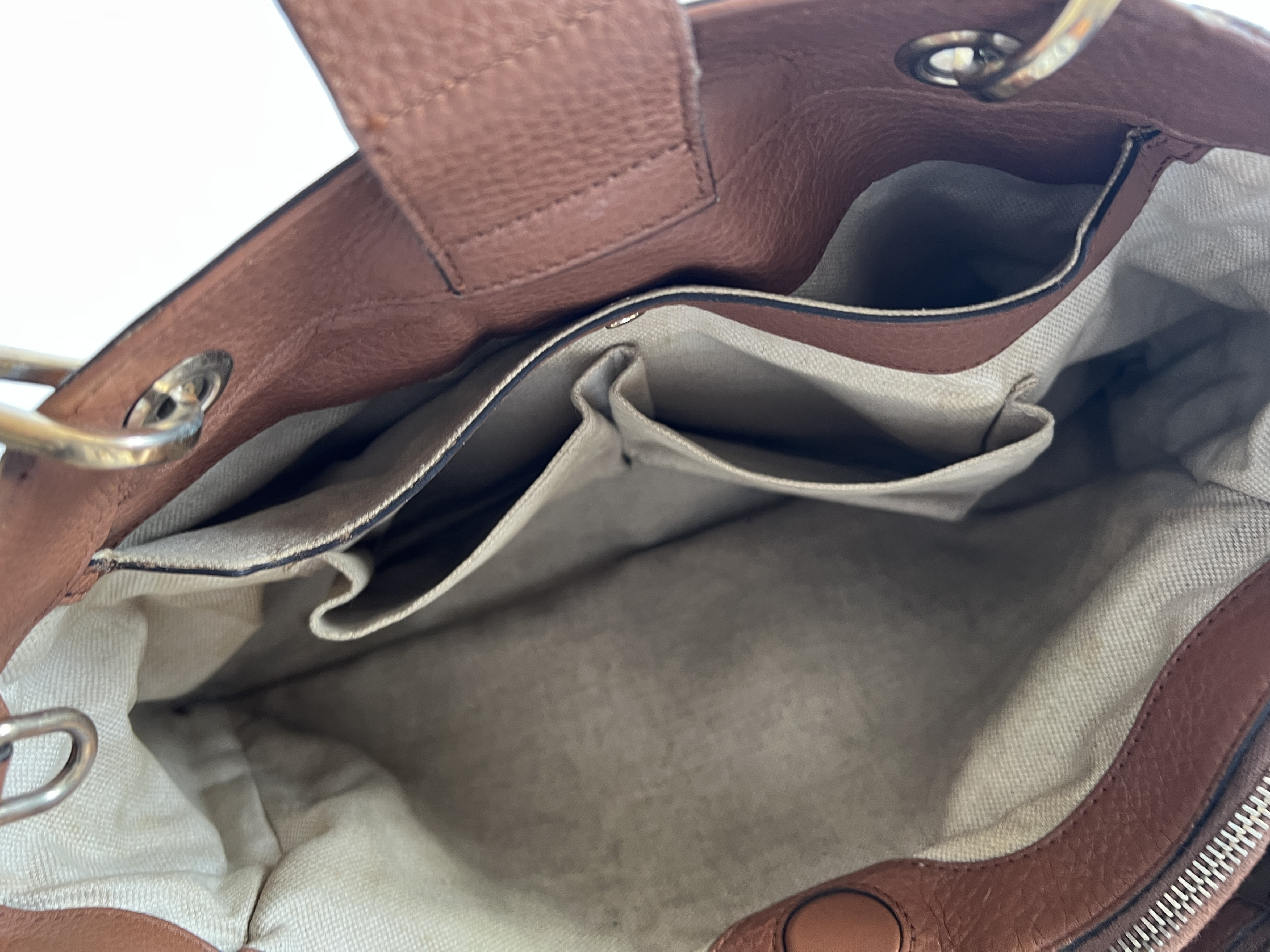 Shopper Bamboo Leather 2-way Tote Bag Shoulder Bag Handbag — view 13