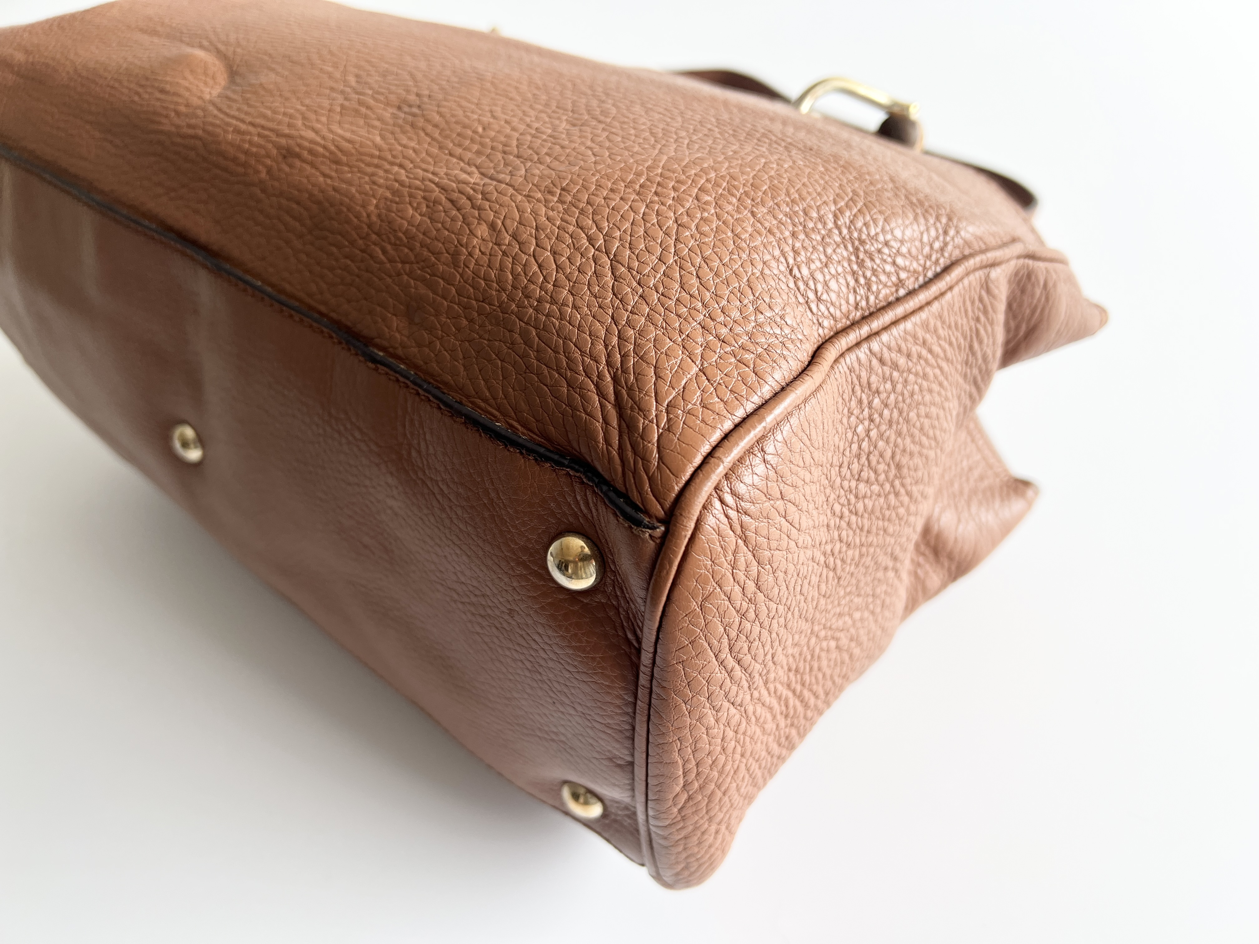 Shopper Bamboo Leather 2-way Tote Bag Shoulder Bag Handbag — view 15