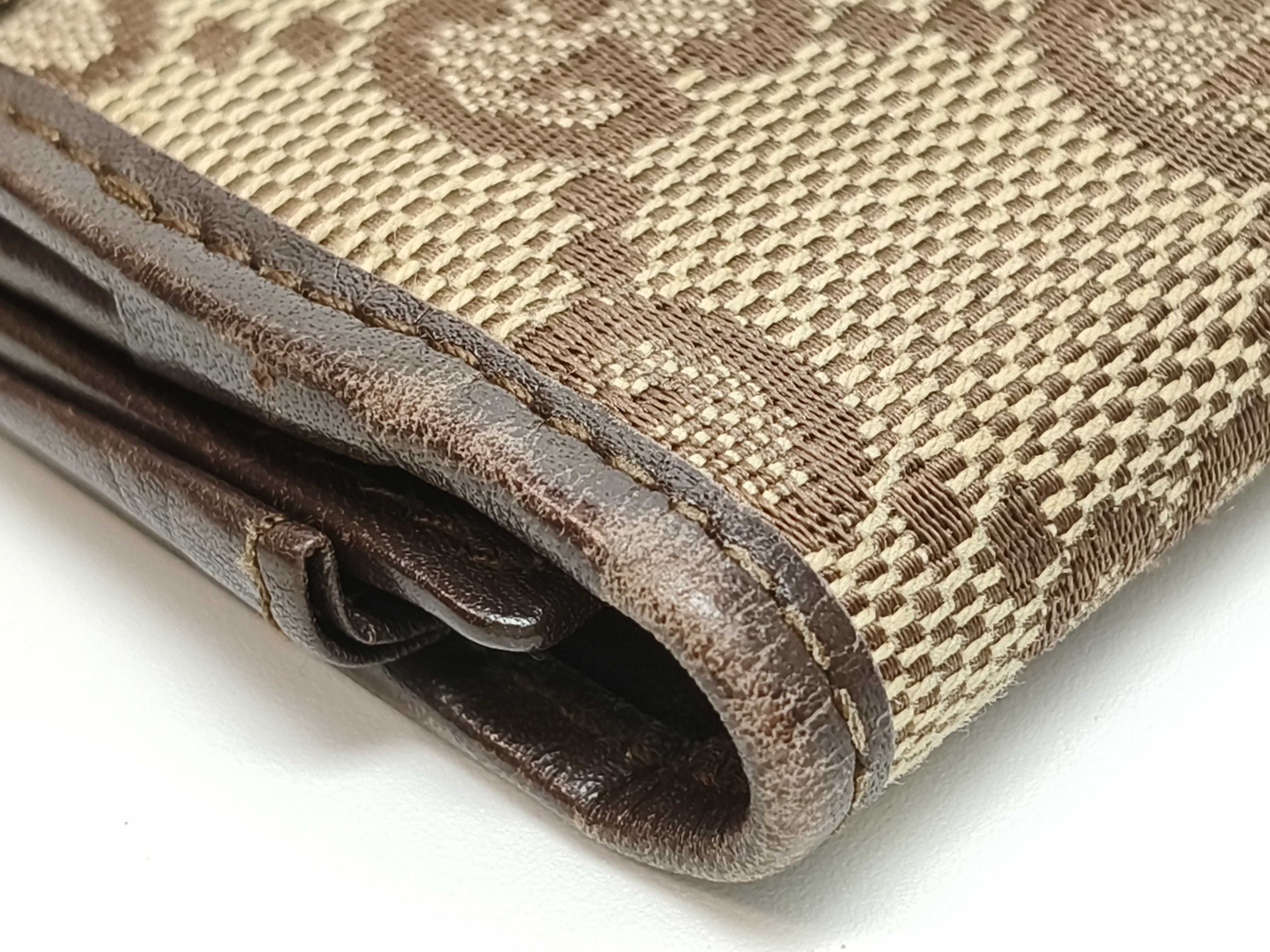 GG Canvas Long Wallet, All-over Pattern, Camel — view 4