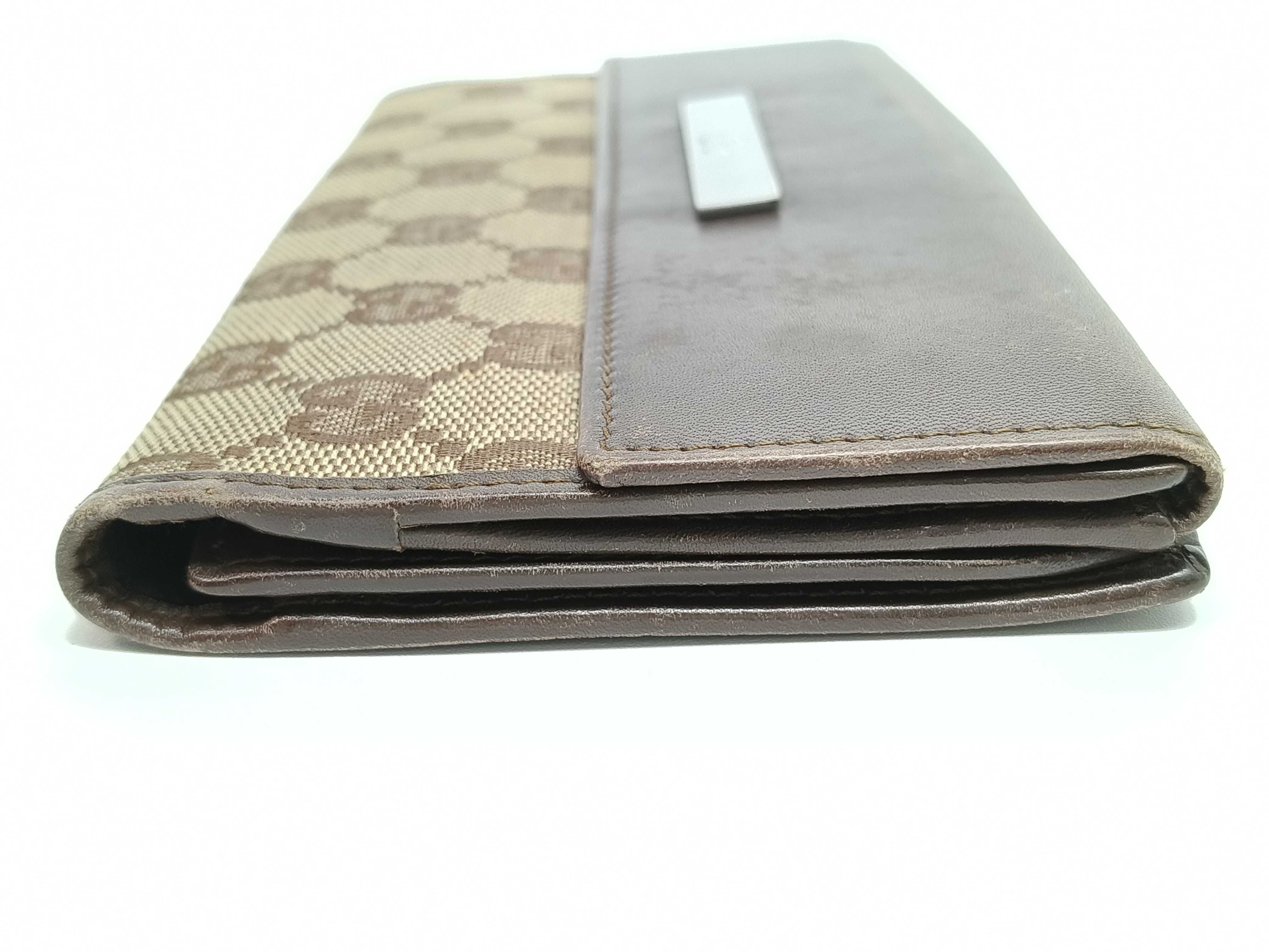 GG Canvas Long Wallet, All-over Pattern, Camel — view 5