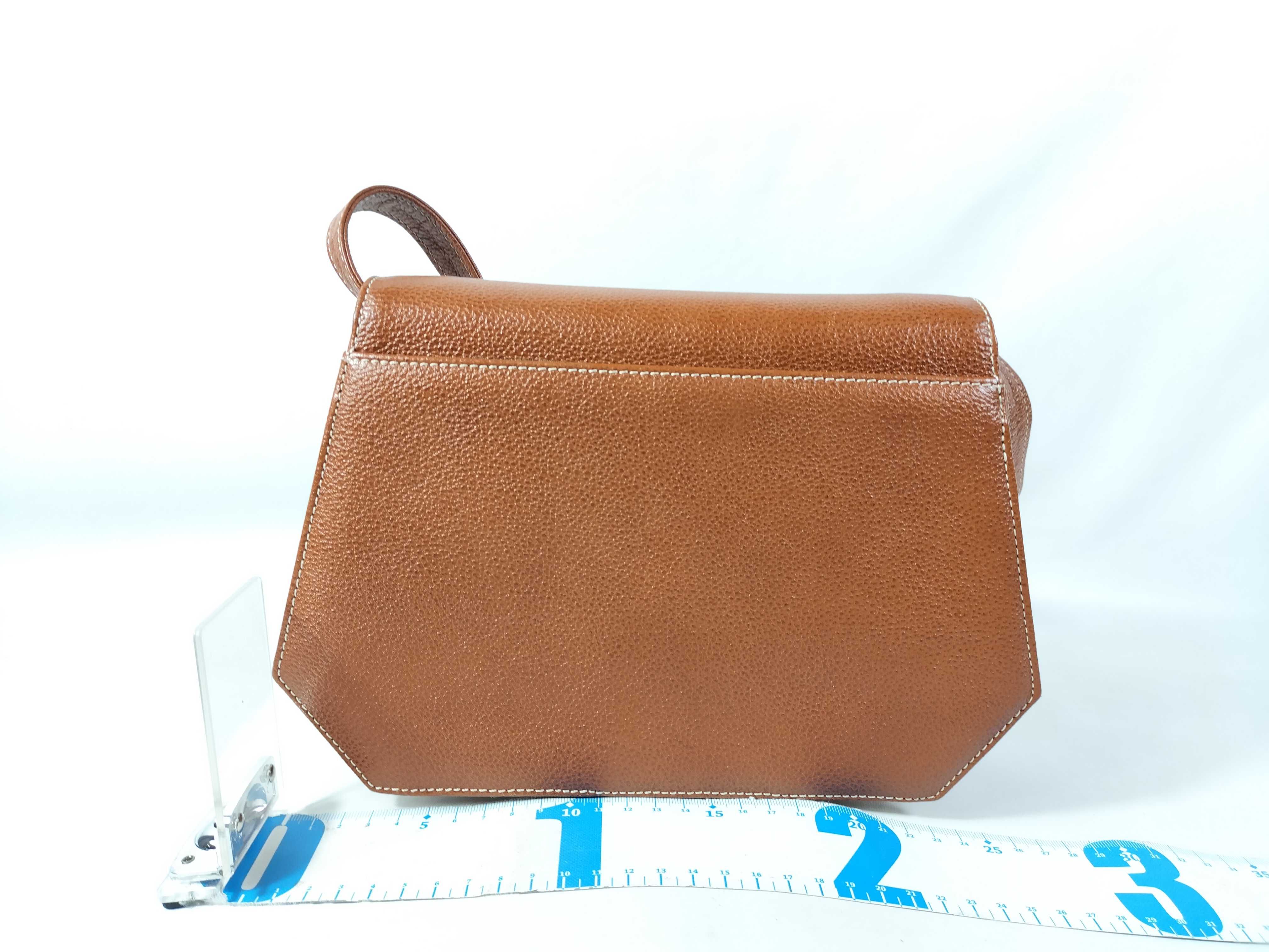 logo shoulder bag, leather, brown shoulder bag — view 2