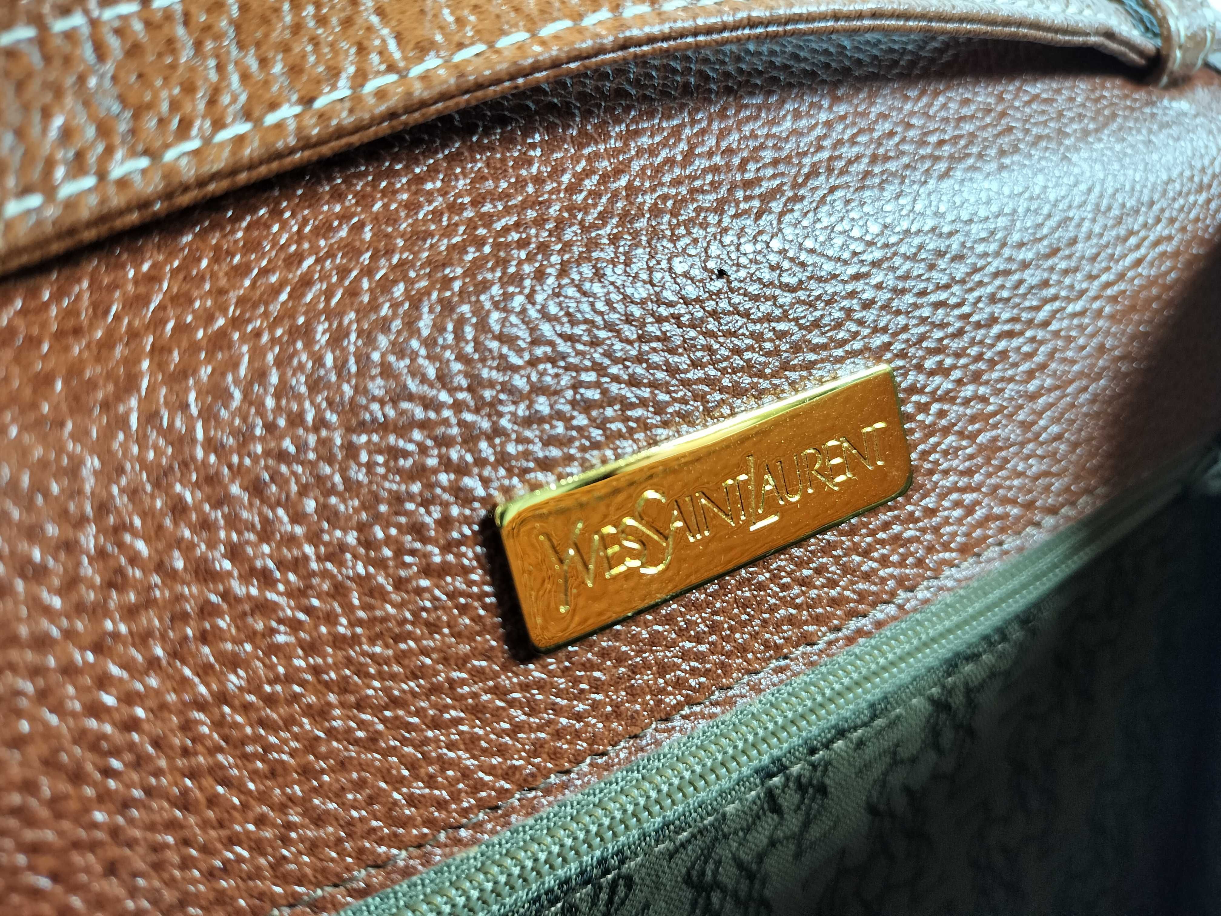 logo shoulder bag, leather, brown shoulder bag — view 11