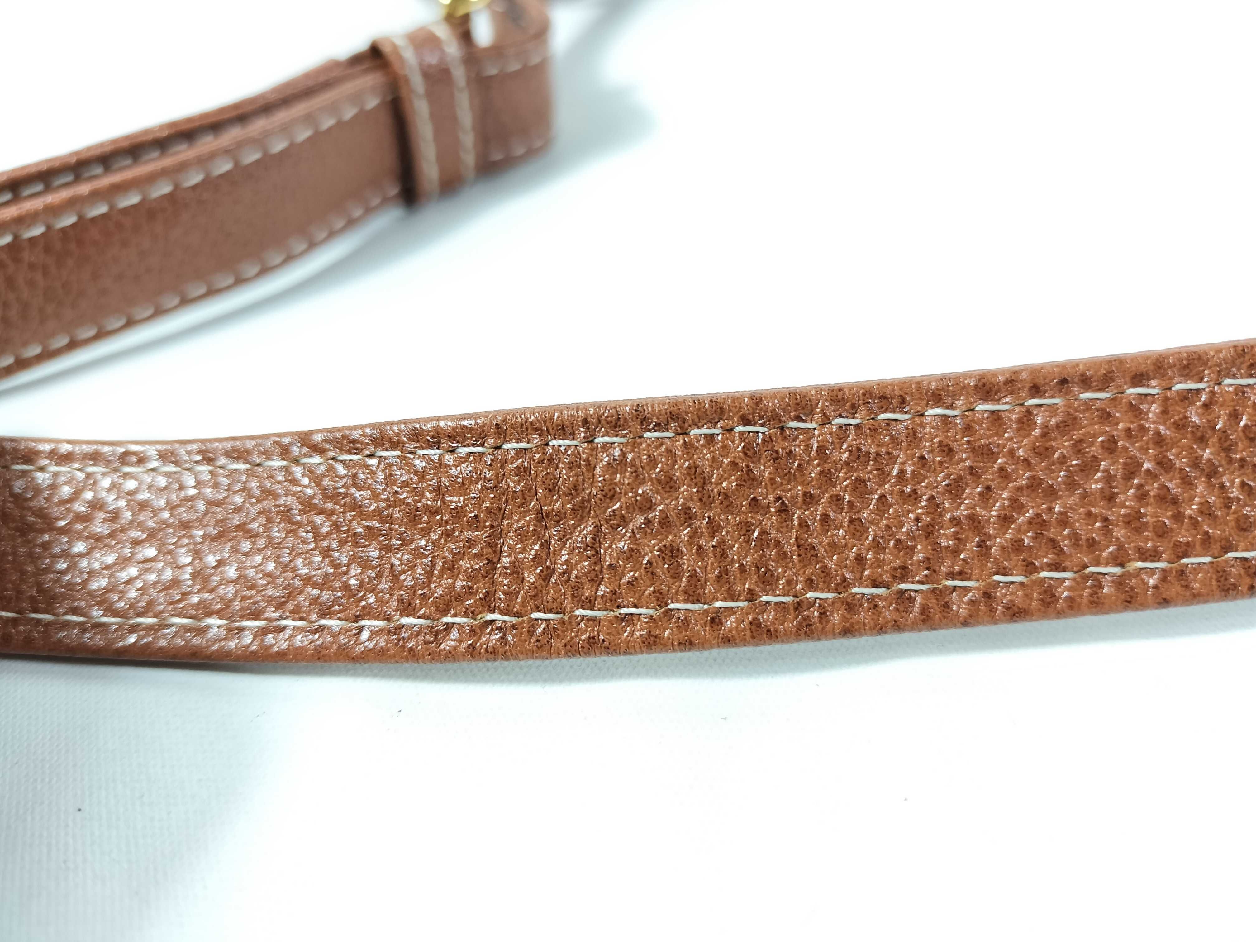 logo shoulder bag, leather, brown shoulder bag — view 4