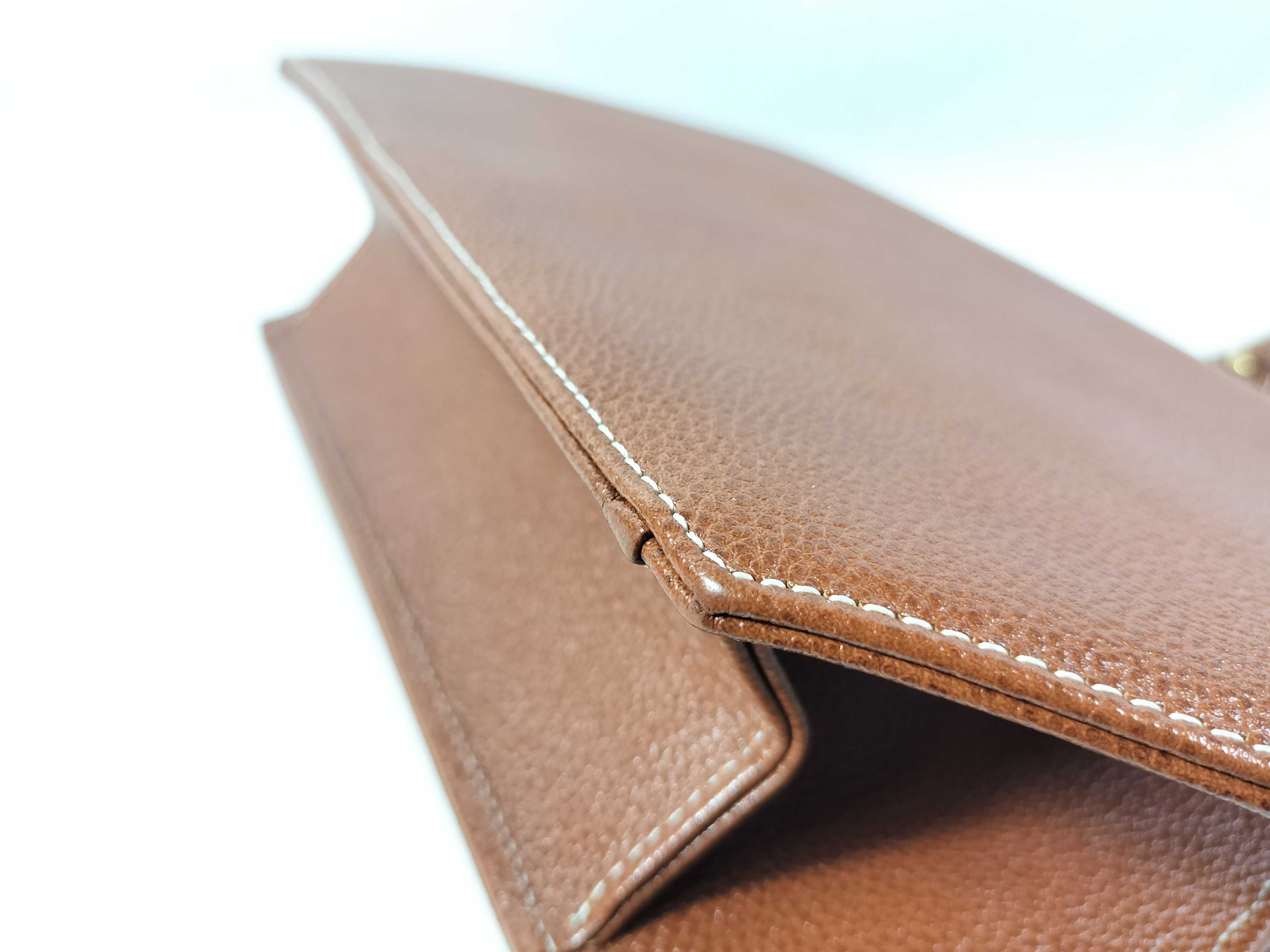 logo shoulder bag, leather, brown shoulder bag — view 5