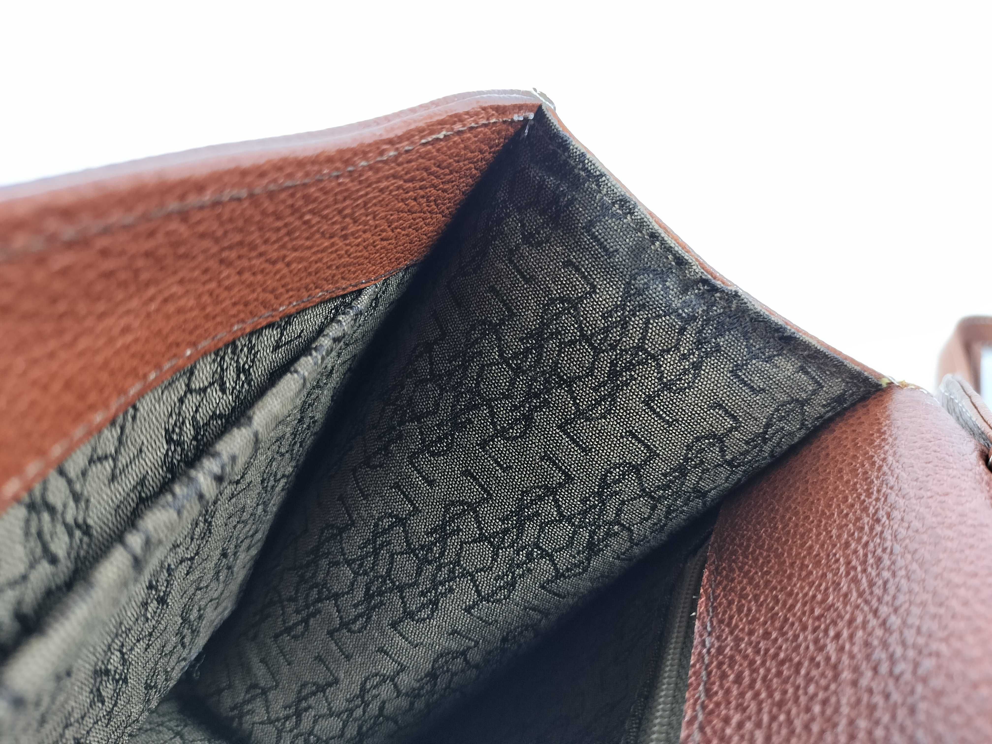 logo shoulder bag, leather, brown shoulder bag — view 9