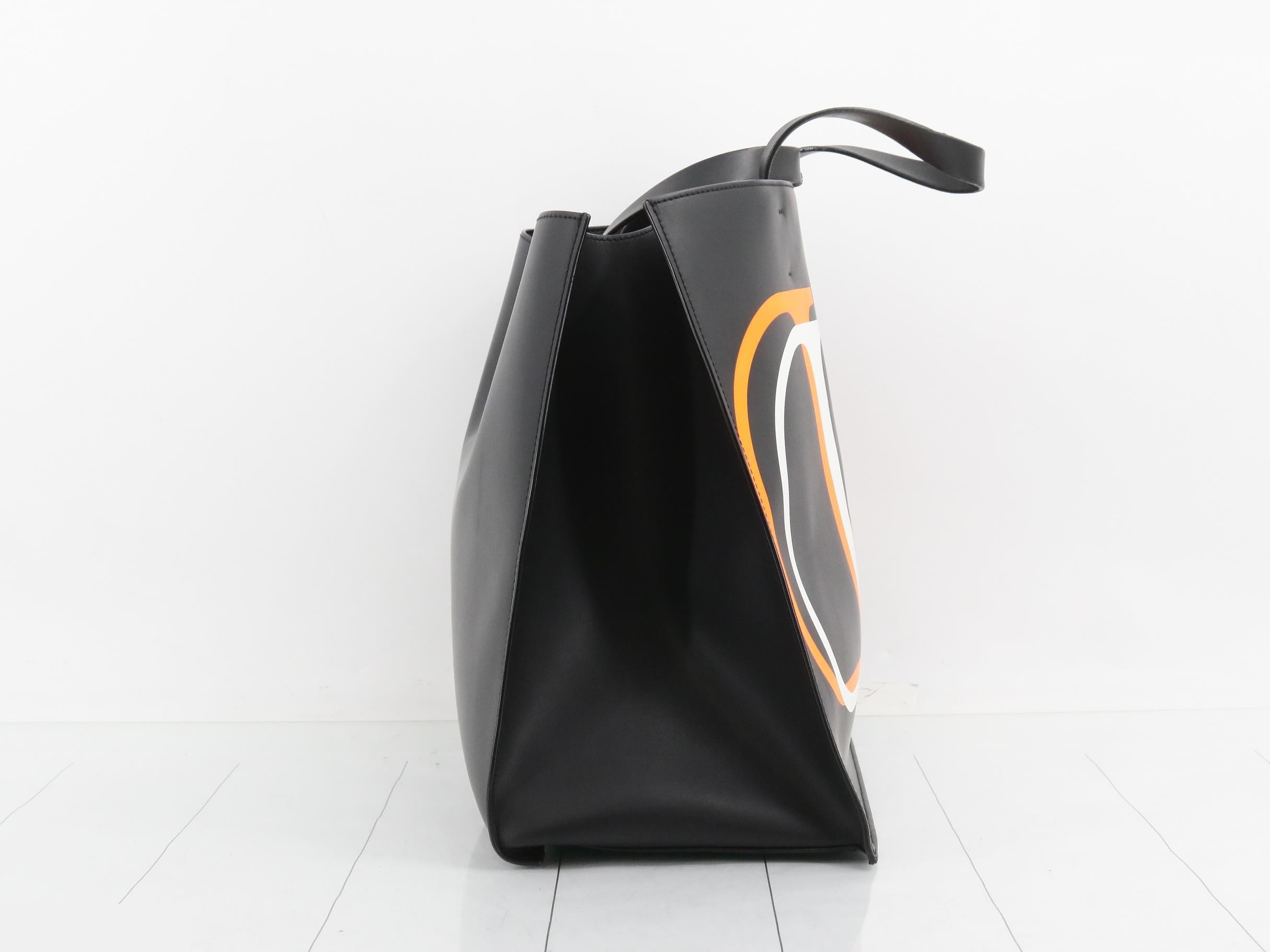 leather logo tote bag — view 4