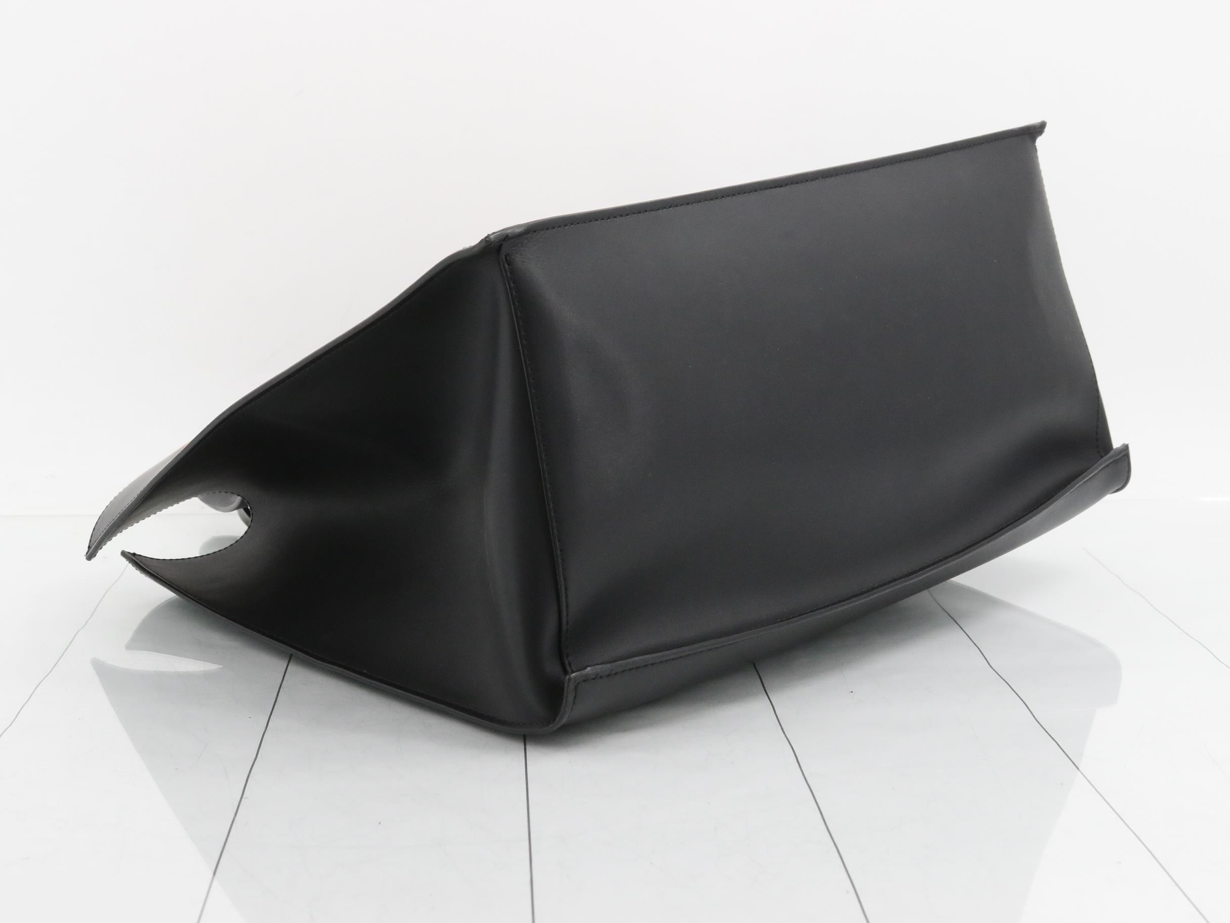leather logo tote bag — view 5