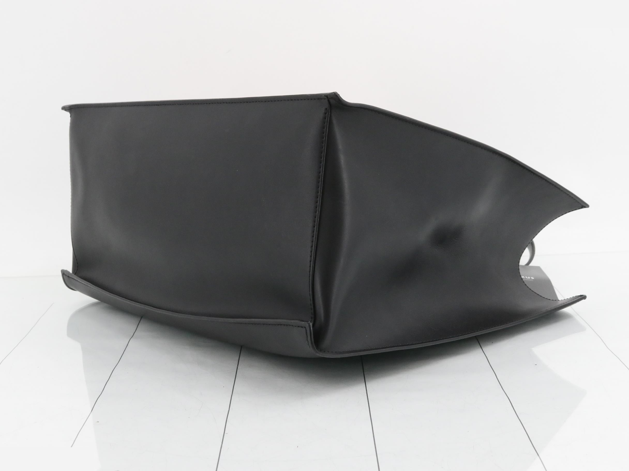 leather logo tote bag — view 6