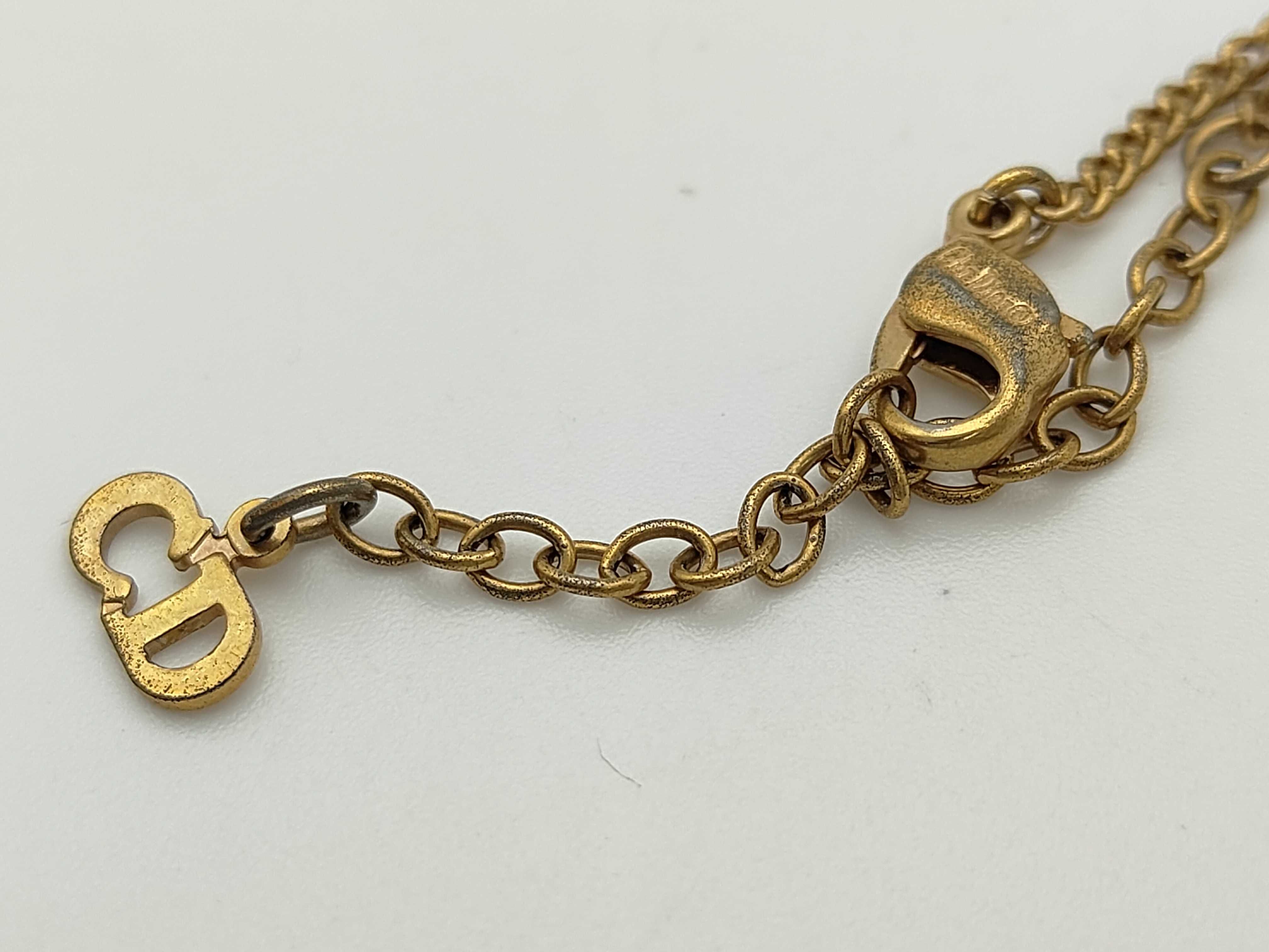 Christian Rhinestone Circle Logo Gold Necklace — view 5